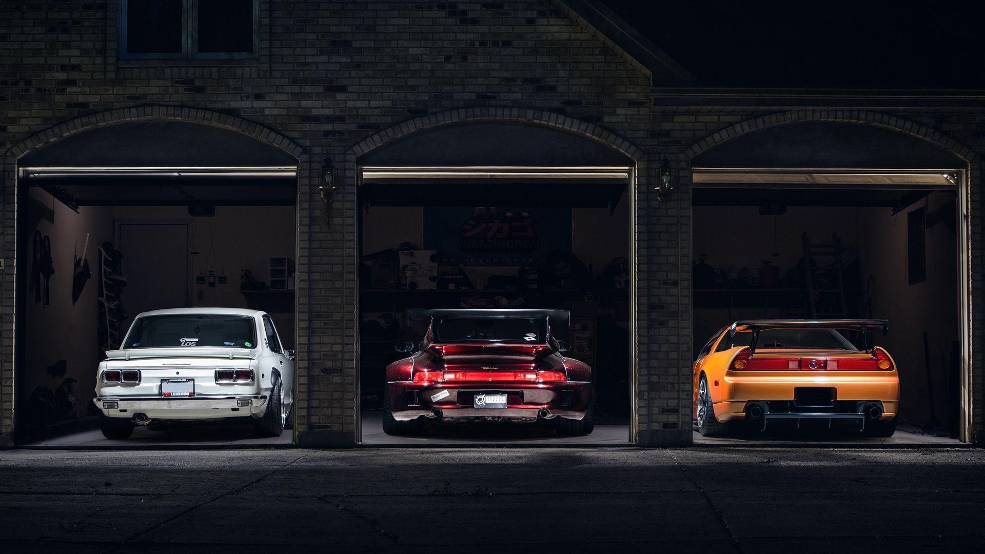 1920x1080 Download wallpaper rwb porsche, nissan skyline, acura nsx, Desktop