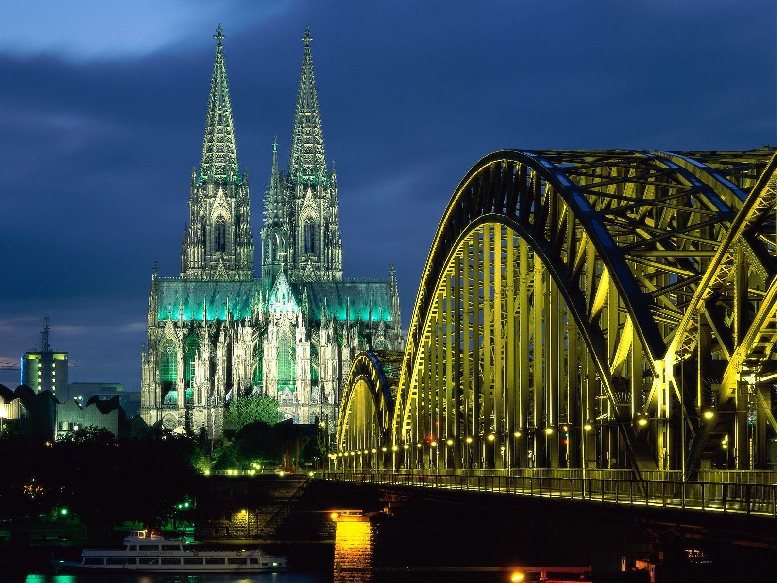 1600x1200 Cologne Cathedral and Hohenzollern Bridge Germany Wallpaper. HD, Desktop