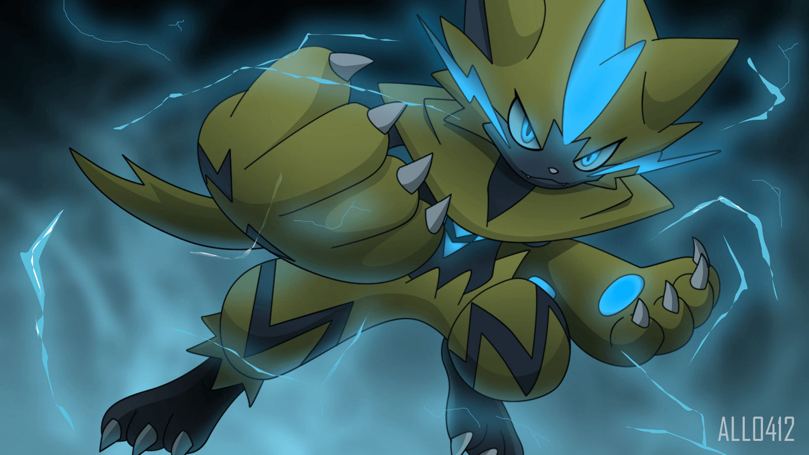 1600x900 Alldex 0807: Zeraora. All0412 on Patreon, Desktop