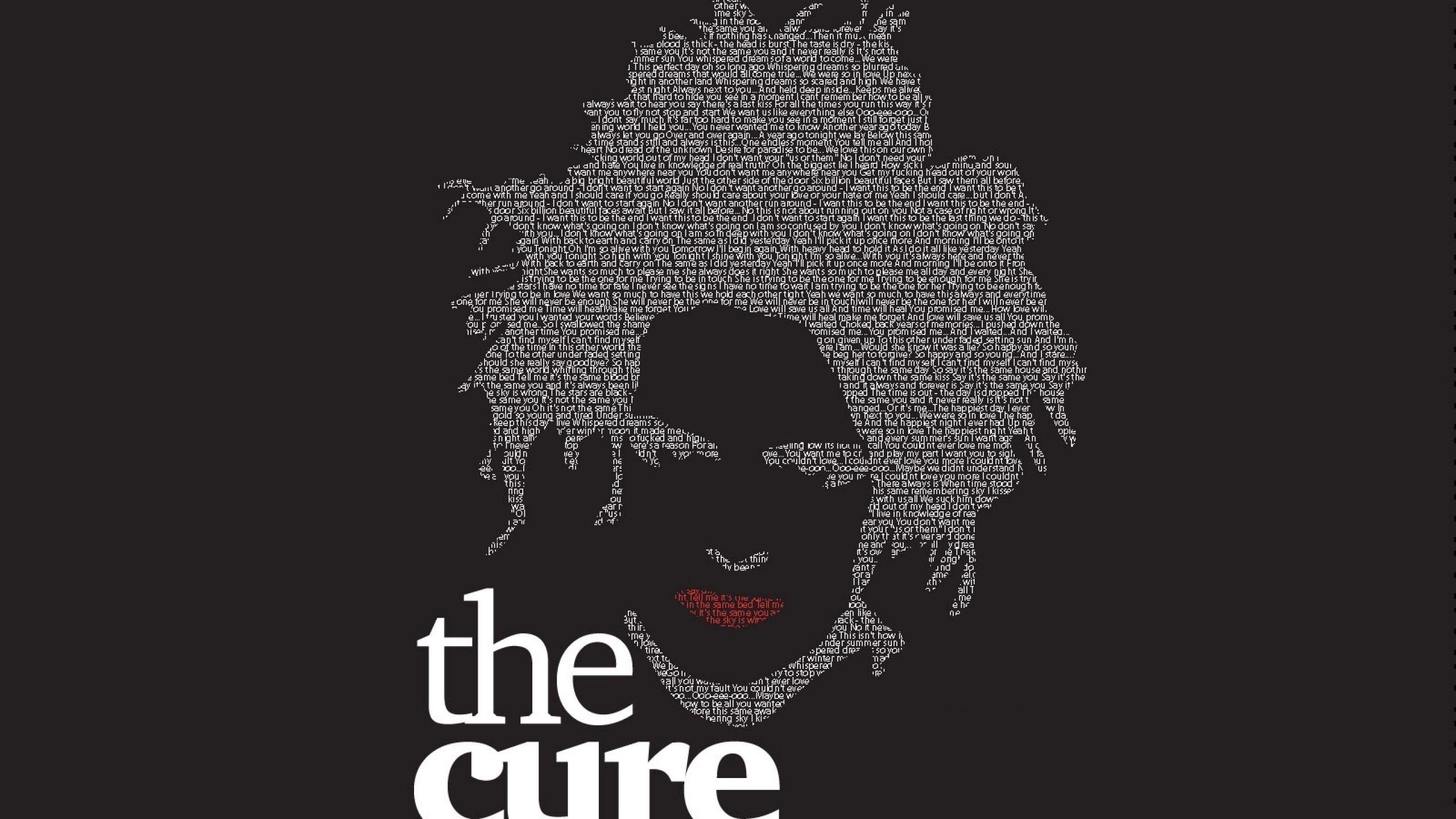 2560x1440 Download Wallpaper  The cure, Silhouette, Name, Text, Desktop