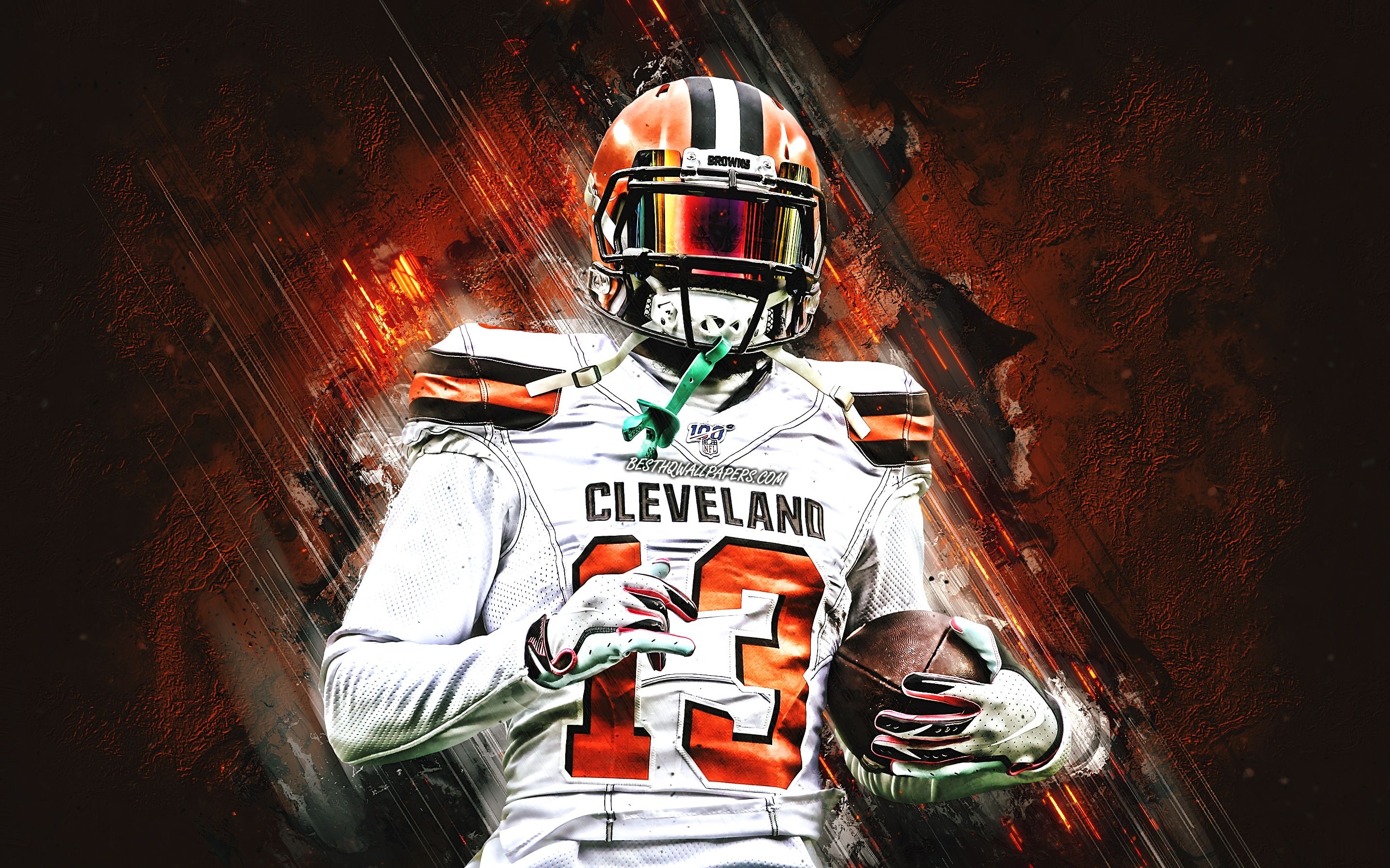 2880x1800 Download wallpaper Odell Beckham, Cleveland Browns, NFL, orange, Desktop