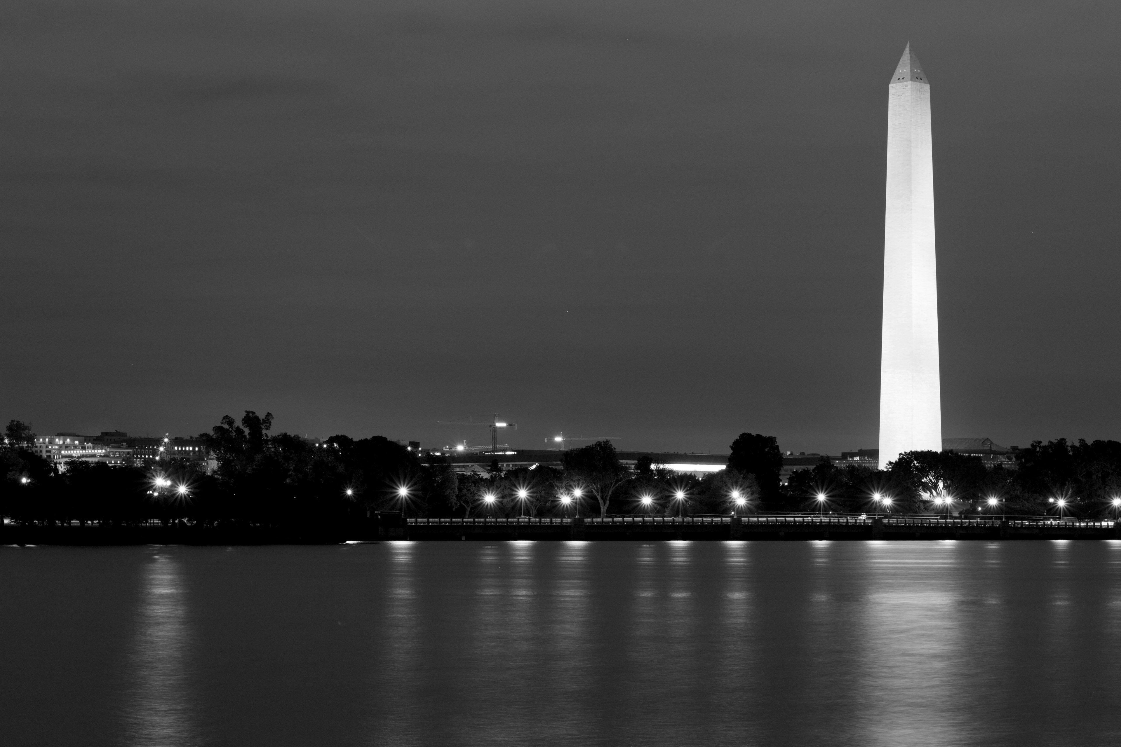 3840x2560 night photography washington monument and washington dc HD 4k, Desktop