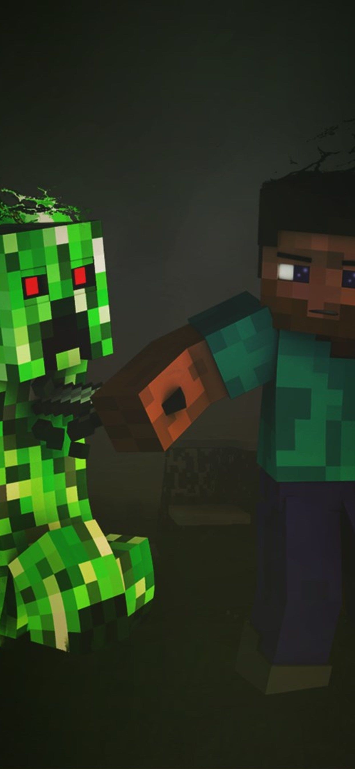 1250x2690 Minecraft Creeper Wallpaper, Phone