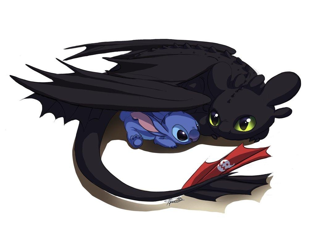 1030x770 Free download Toothless and Stitch by Kuvari [], Desktop