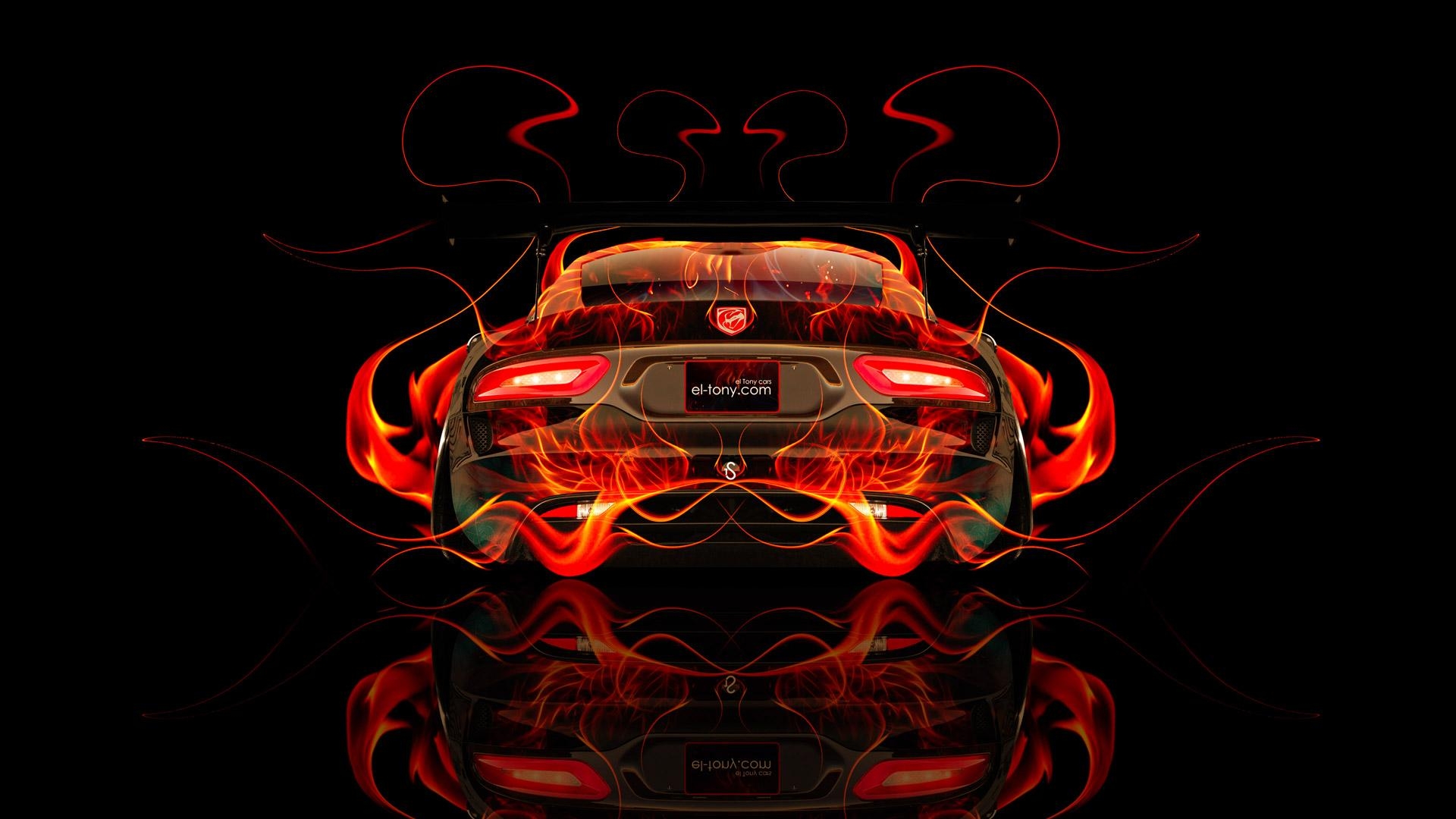 1920x1080 Dodge Viper Tuning Back Fire Abstract Car 2014, Desktop