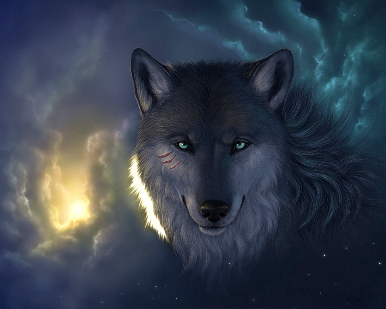 1280x1030 Cool Wolf Wallpaper, Desktop