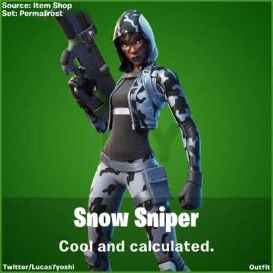 400x400 Snow Sniper Fortnite wallpaper, Phone