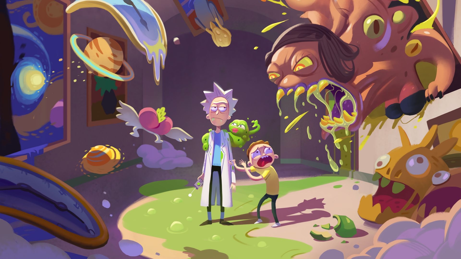 1920x1080 Desktop wallpaper rick and morty, season famous tv series, HD image, picture, background, 3a8464, Desktop