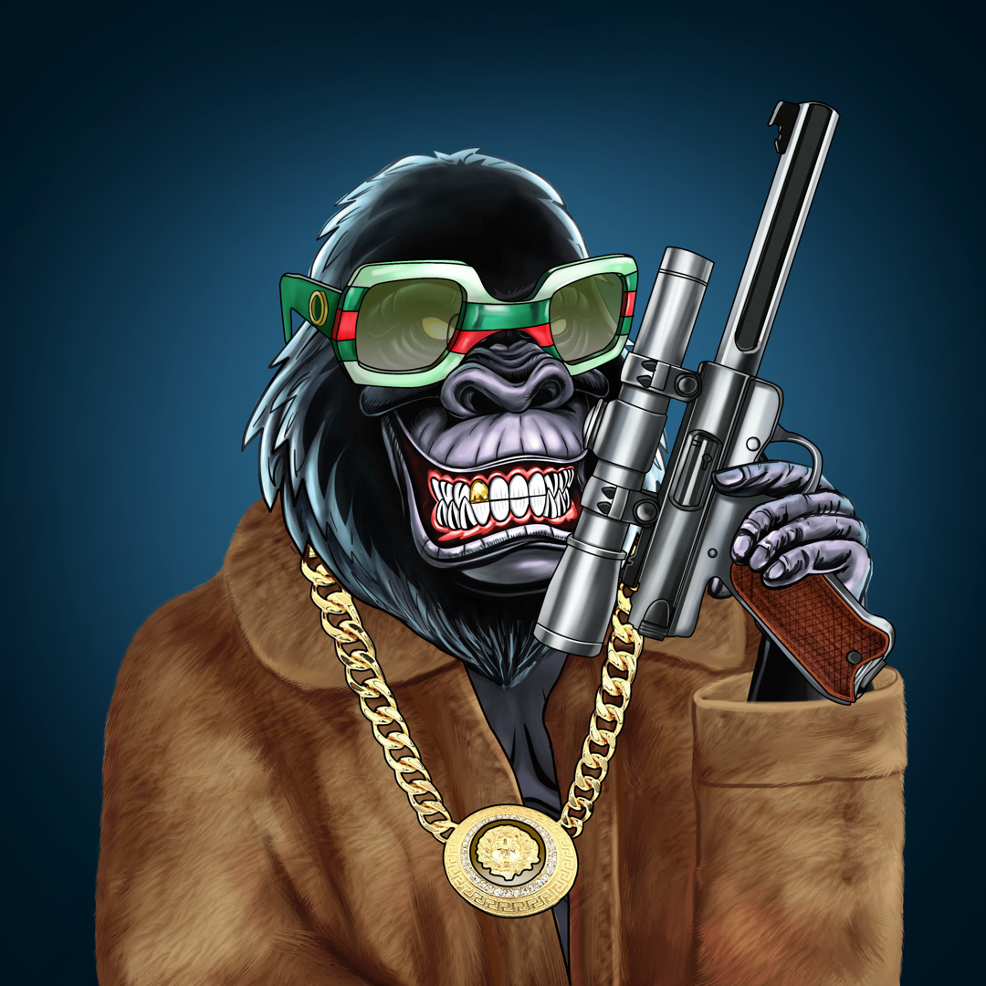 1080x1080 Gangster Gorillas. NFT on Solsea, Phone