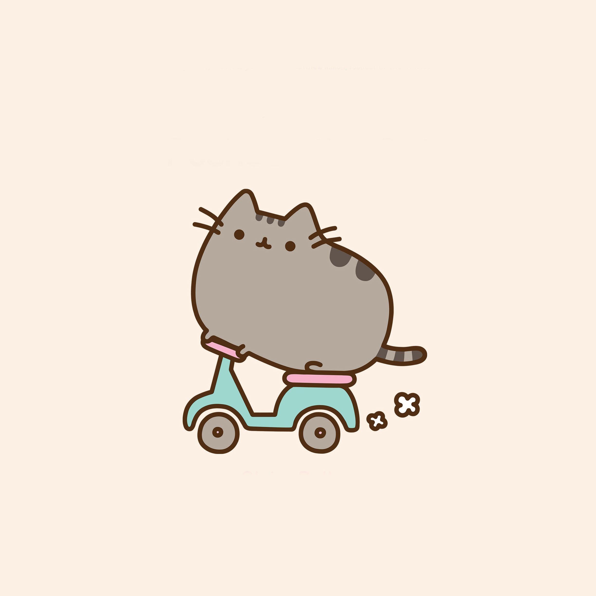 2450x2450 Pusheen Cat Desktop Wallpaper, Phone