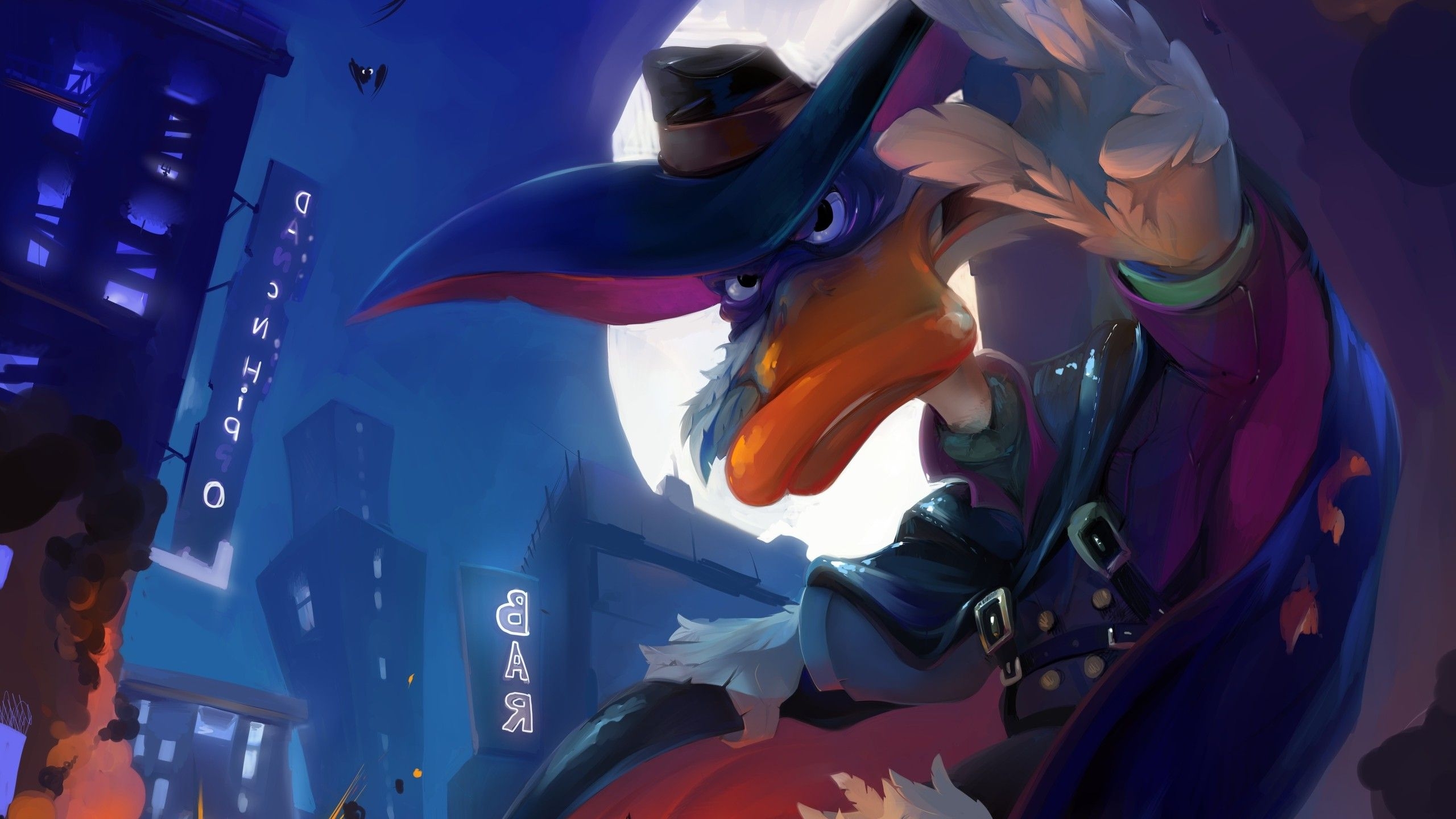 2560x1440 Darkwing Duck, Disney, Digital Art Wallpaper HD / Desktop, Desktop