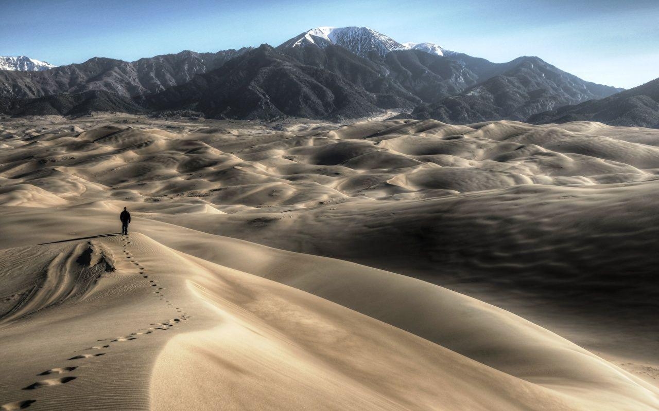 1280x800 Picture High Dune Great Sand Dunes National Park HDRI Nature Desert, Desktop