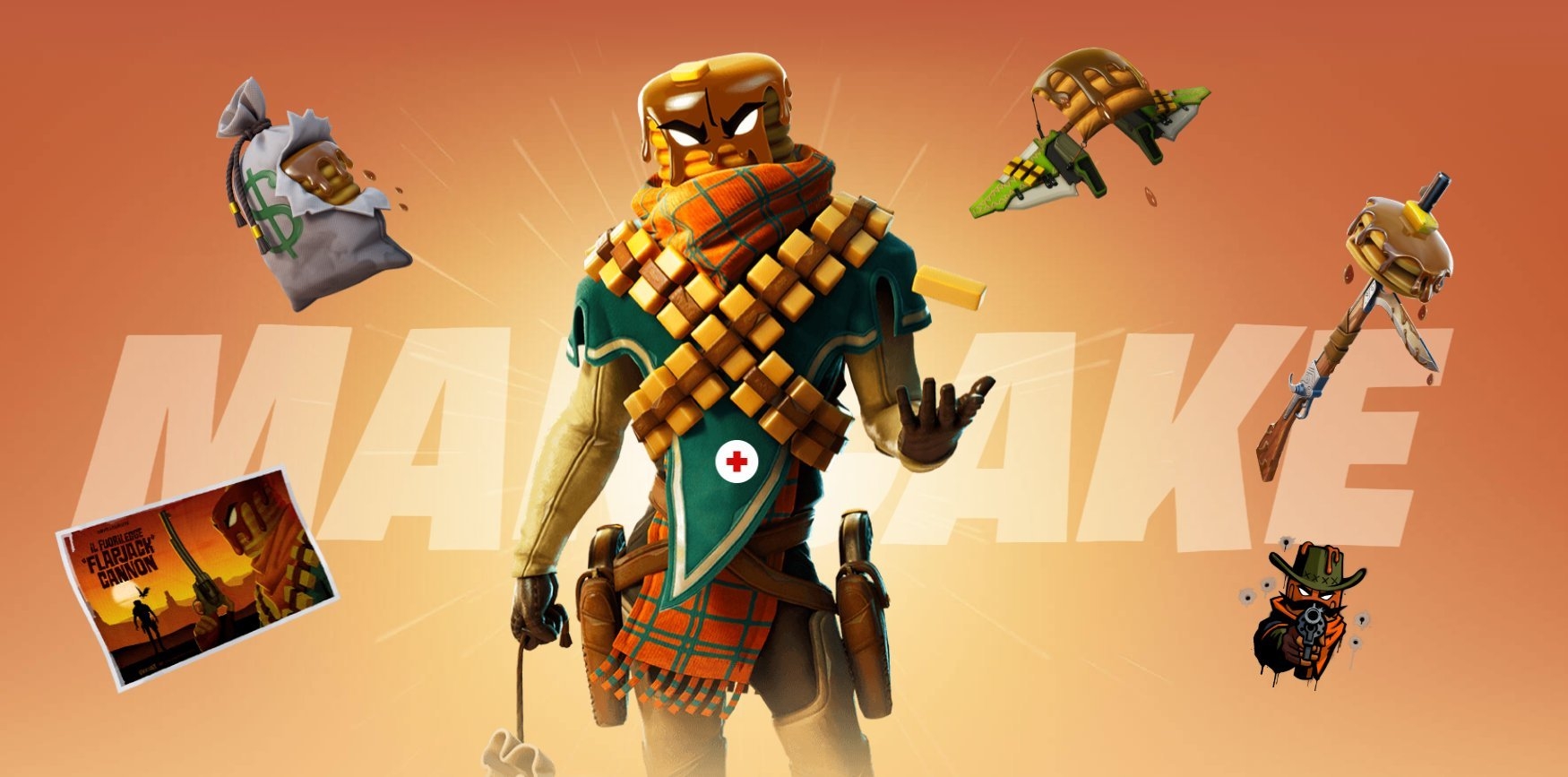 1750x870 Mancake Fortnite wallpaper, Dual Screen