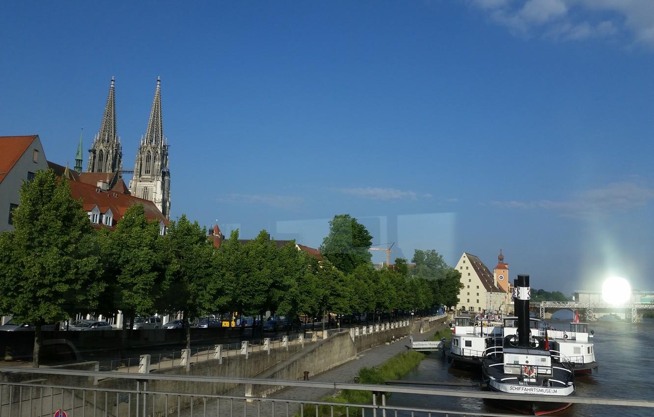 1340x850 Wallpaper bridge, The Danube, Regensburg image for desktop, section, Desktop