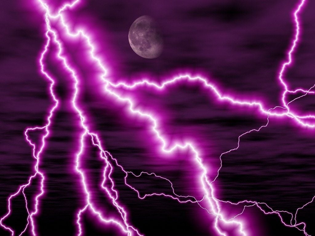 1030x770 Purple Lightning Wallpaper, Desktop