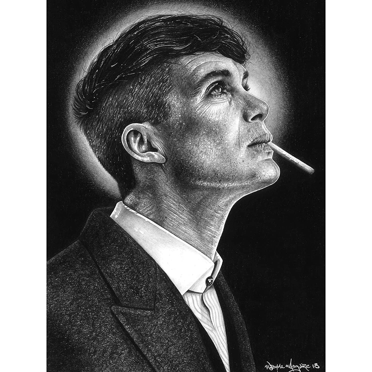 1500x1500 Tommy Shelby Gangster Peaky Blinders Wayne Maguire Artwork Framed, Phone