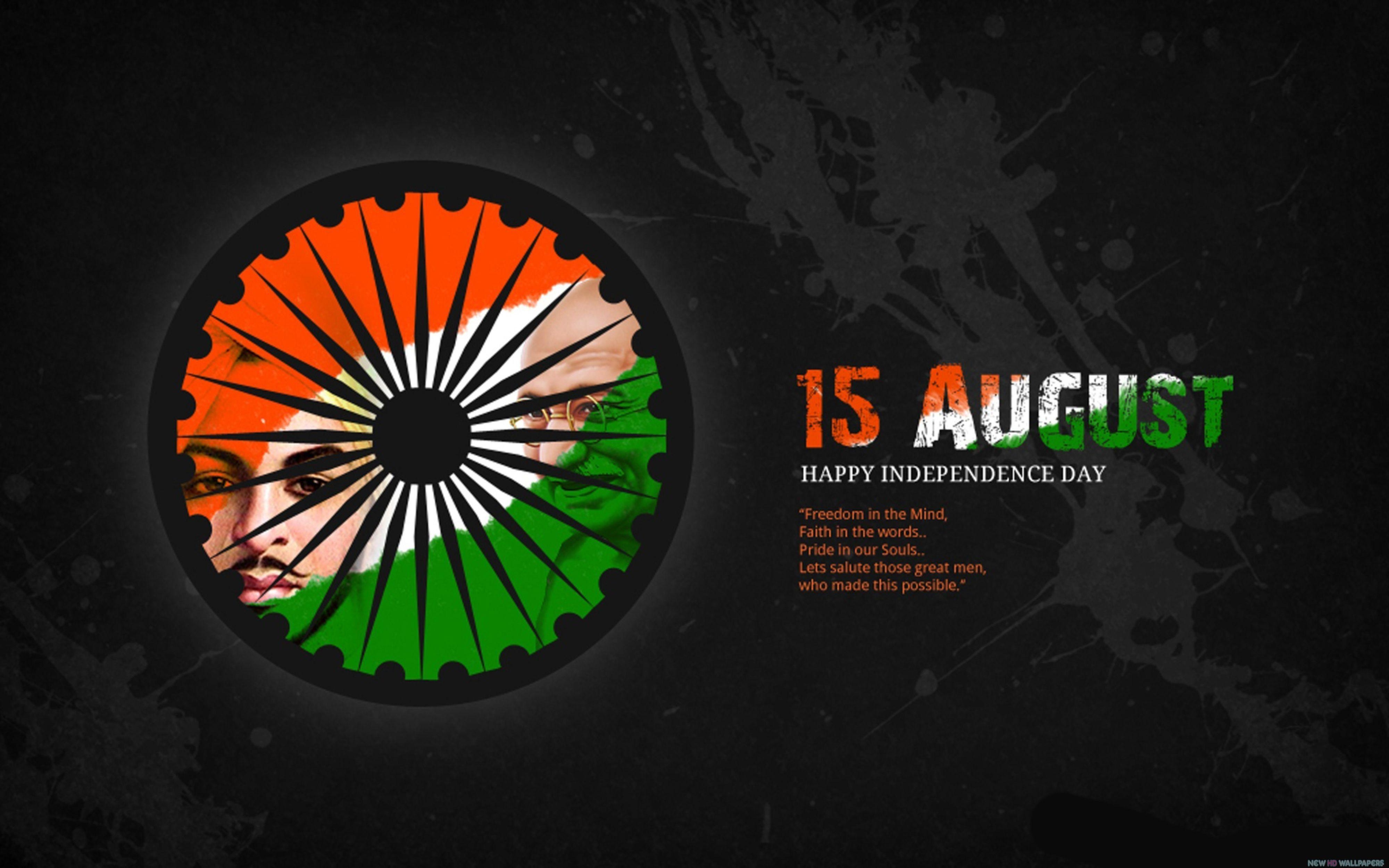 4000x2500 Freedom Faith Ashok Chakra Happy Independence Day Black Wallpaper, Desktop