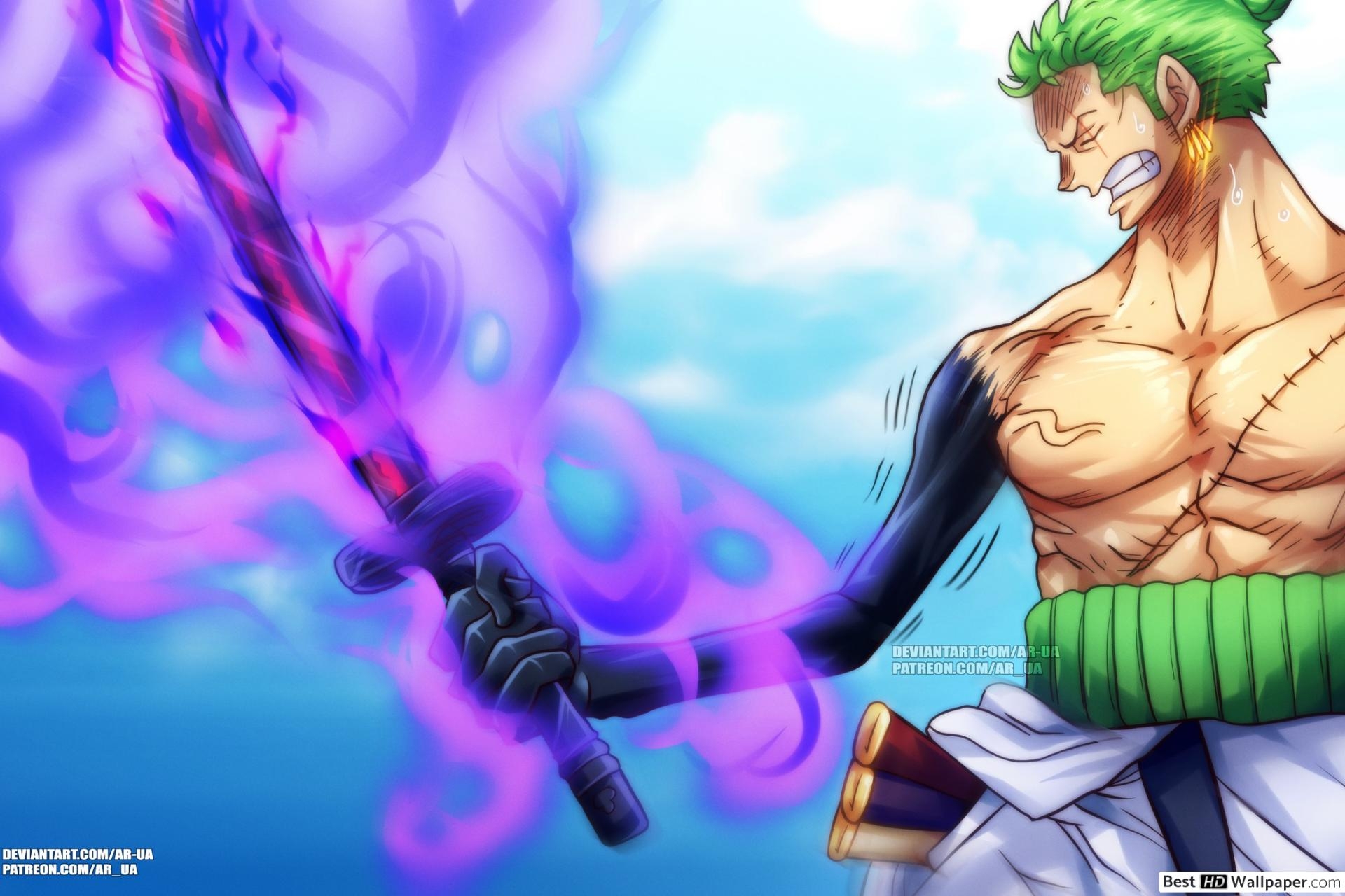 1920x1280 One Piece Zoro Haki Absorbed by Enma Sword HD wallpaper download, Desktop