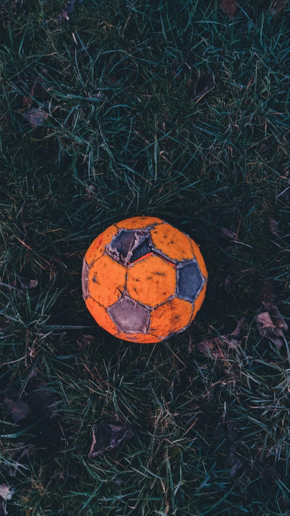 940x1670 Download wallpaper  soccer ball, football, old, Phone