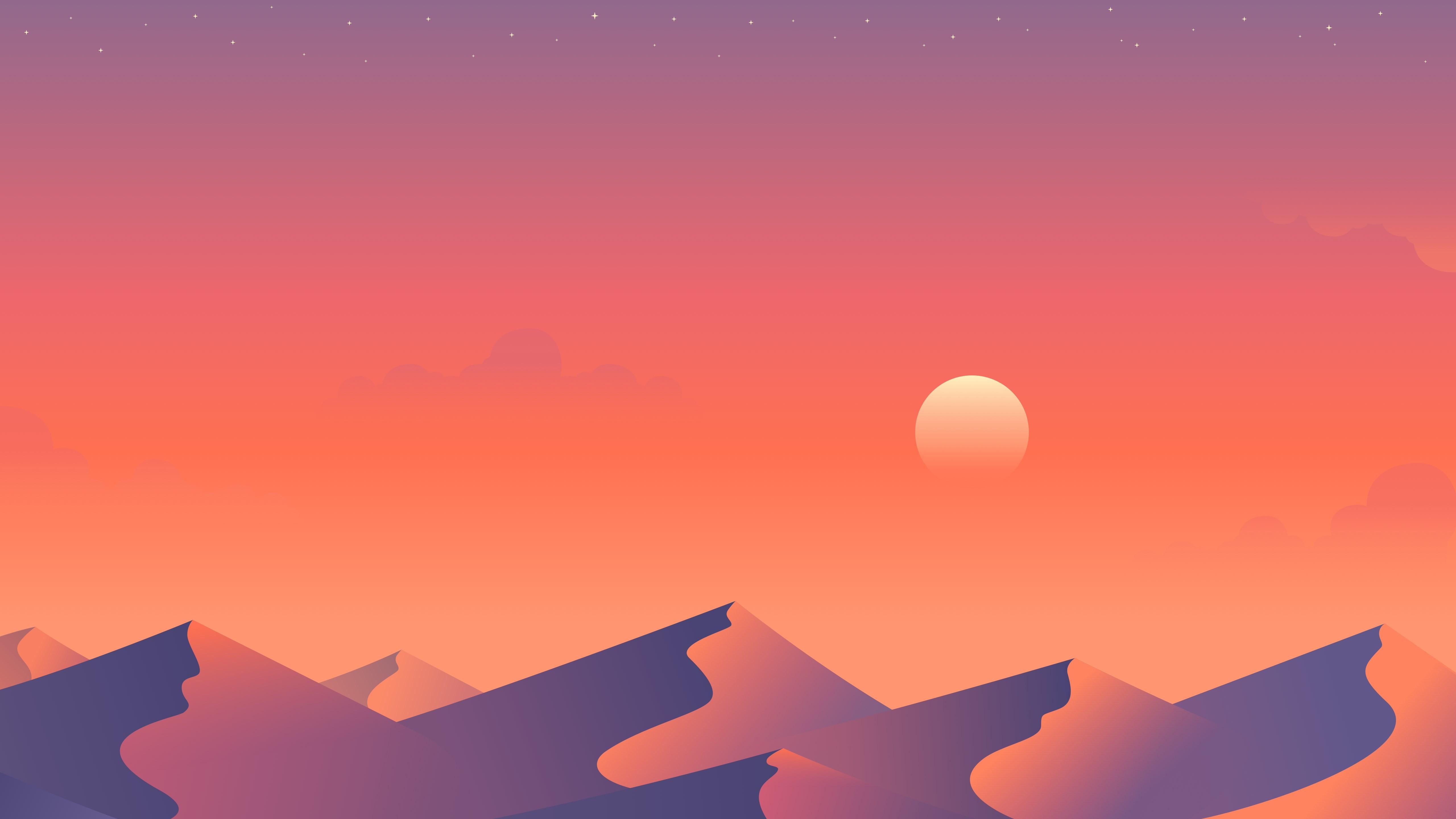 5120x2880 Download wallpaper: Illustration: Desert nights 2, Desktop