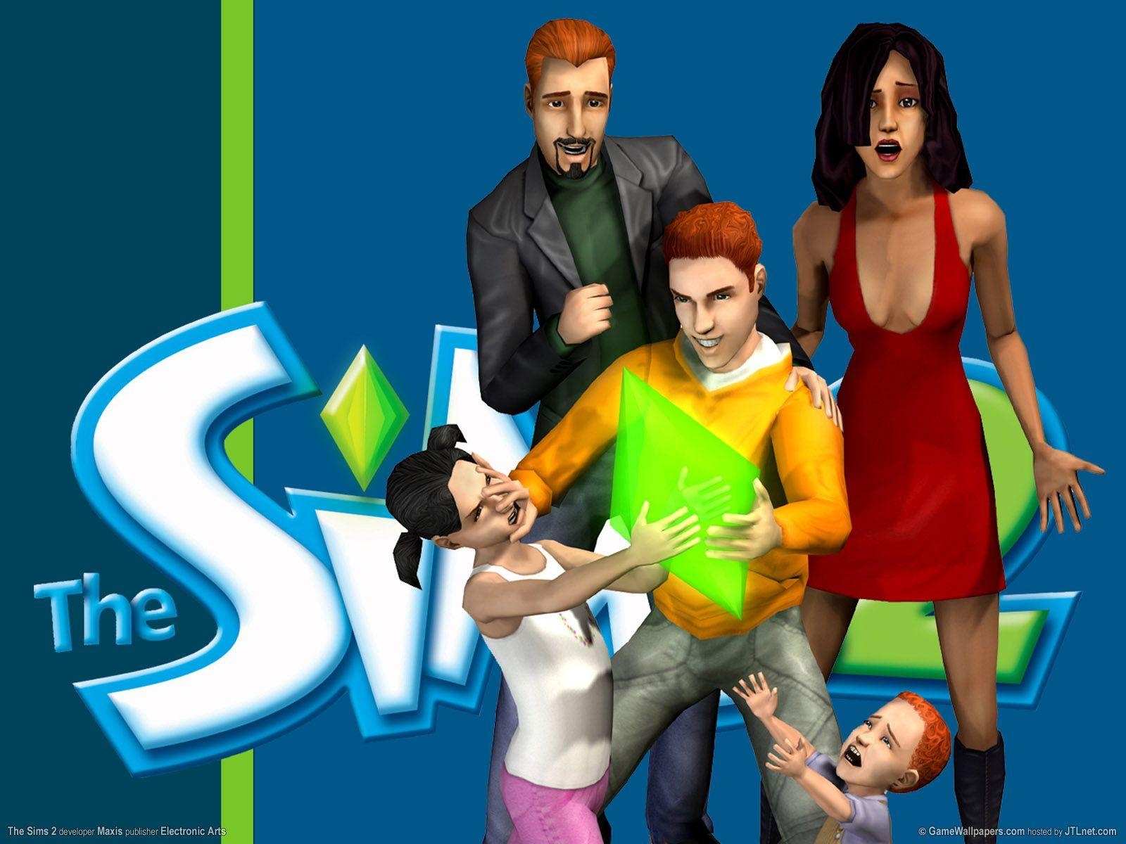 1600x1200 Wallpaper blue, The Sims The Sims 2, Desktop