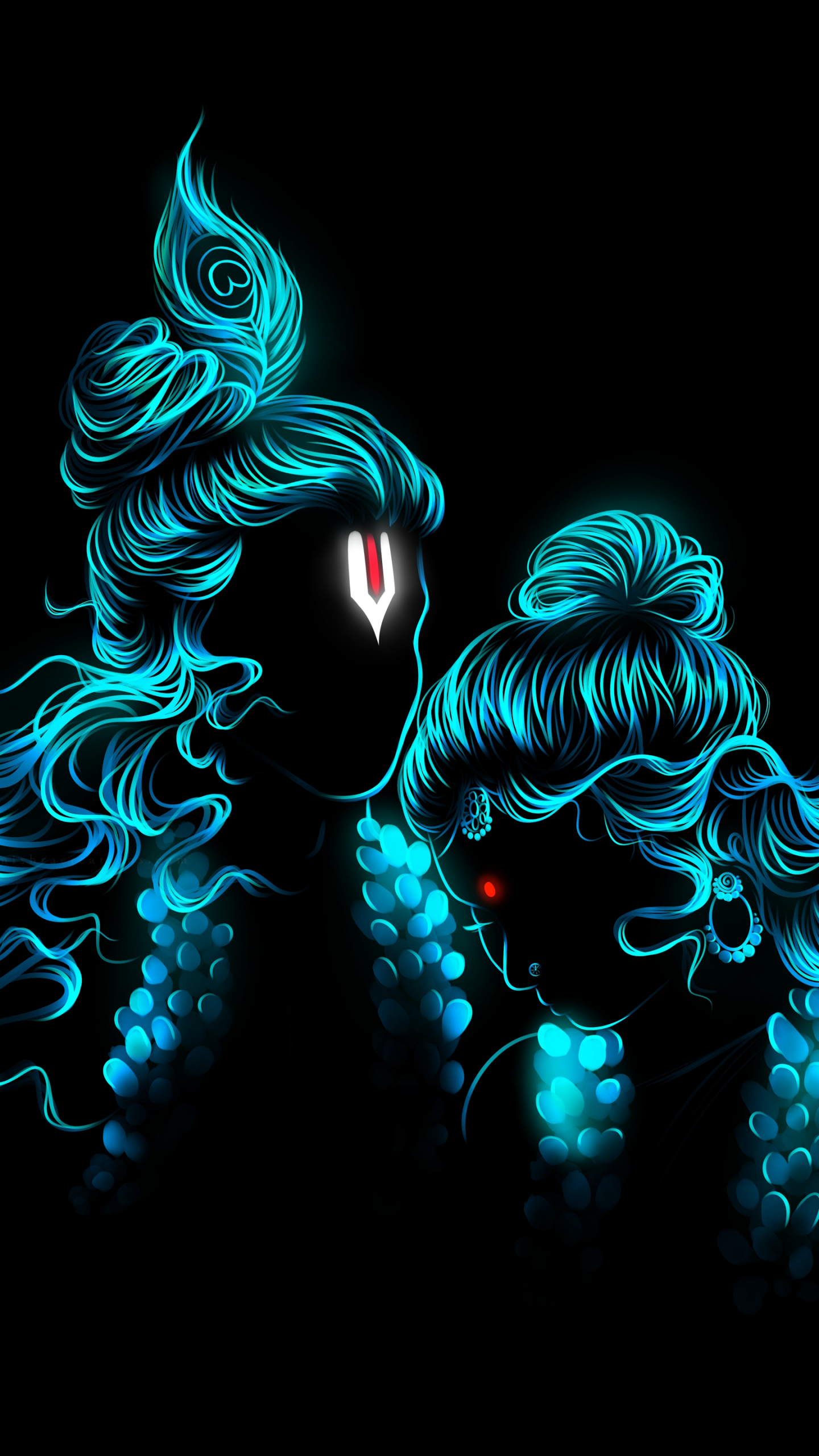 1440x2560 Radha Krishna Wallpaper 4K, Digital Art, Phone