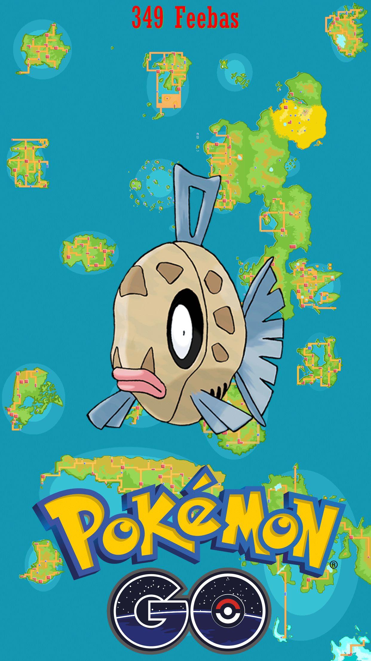 1250x2210 iPhone Feebas Wallpaper. Full HD Picture, Phone