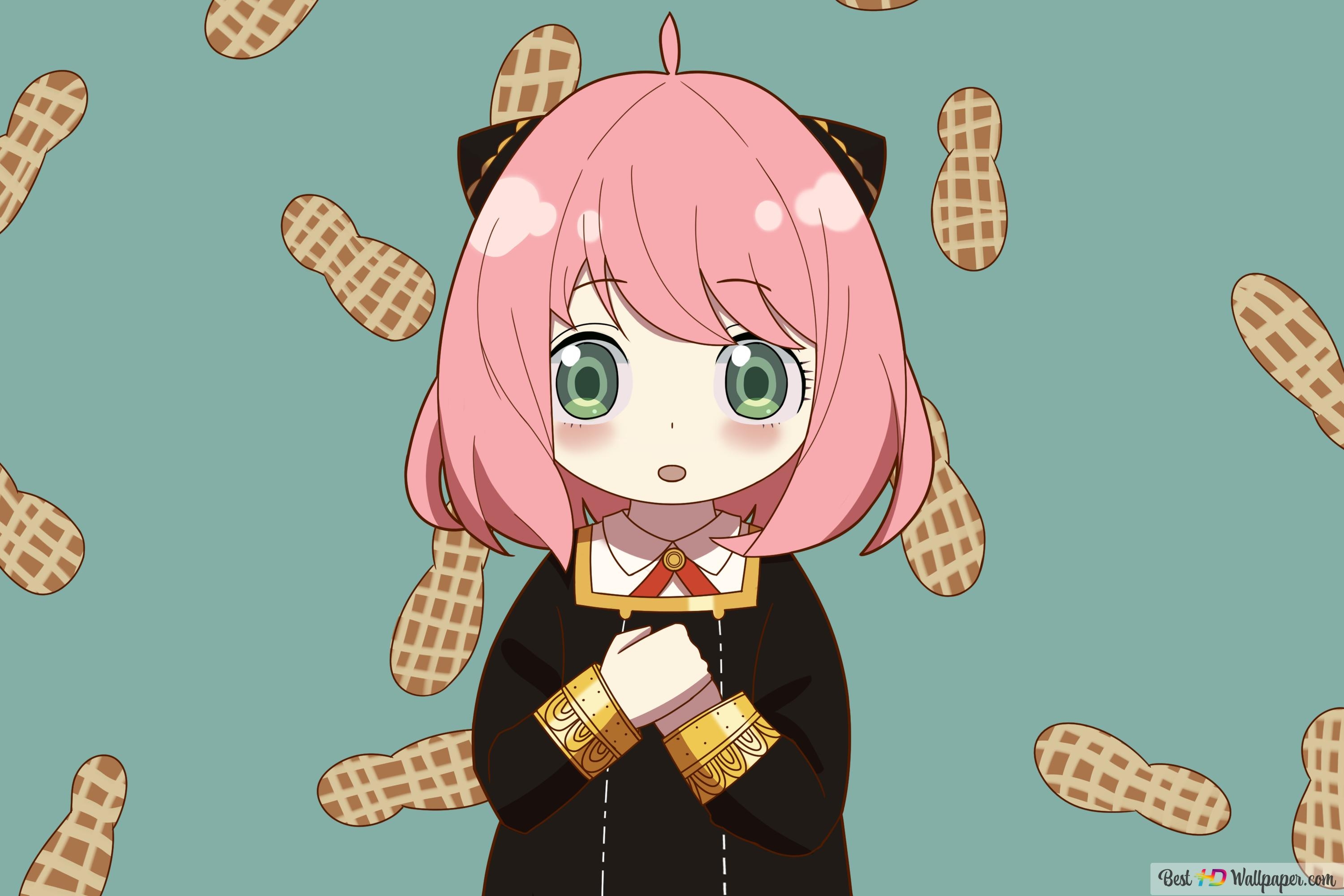 3000x2000 Kawaii Anya with peanuts background 4K wallpaper download, Desktop