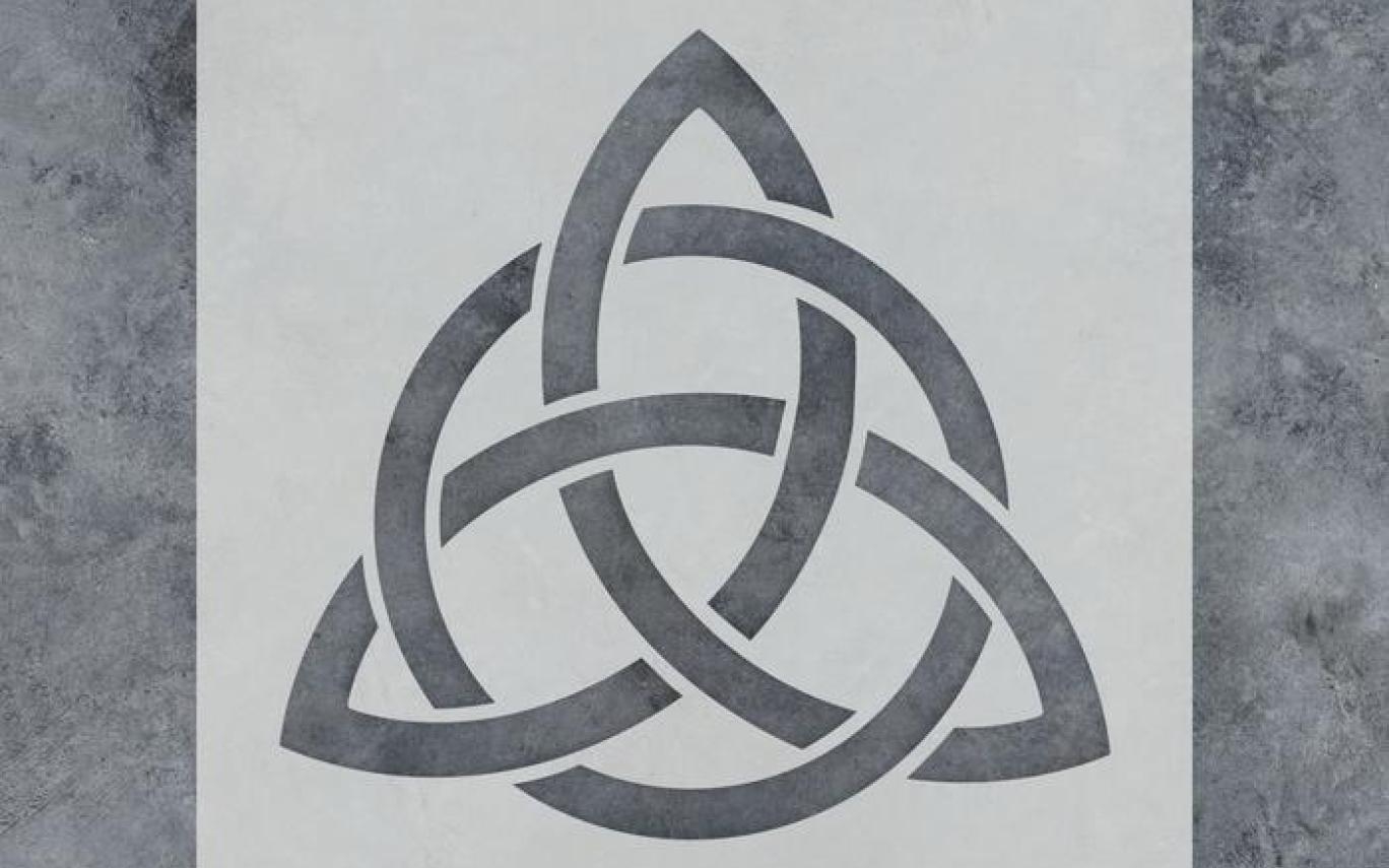 1370x860 Celtic Triquetra Knot Stencil for Crafts & Walls Stencil Revolution, Desktop