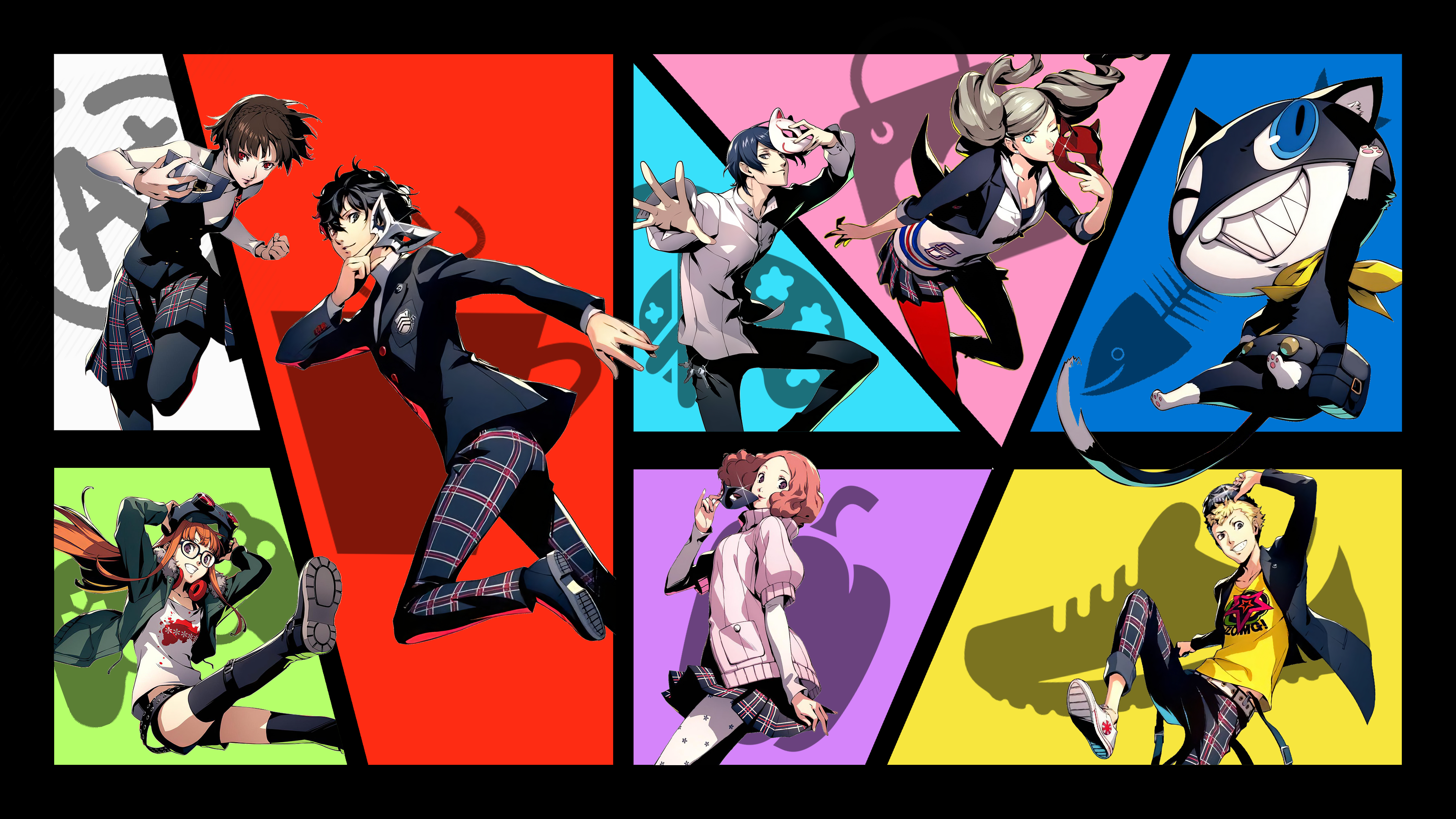 3840x2160 After seeing the full P5R renders for the Phantom Thieves, I decided to create a simple 4K wallpaper: Persona5, Desktop