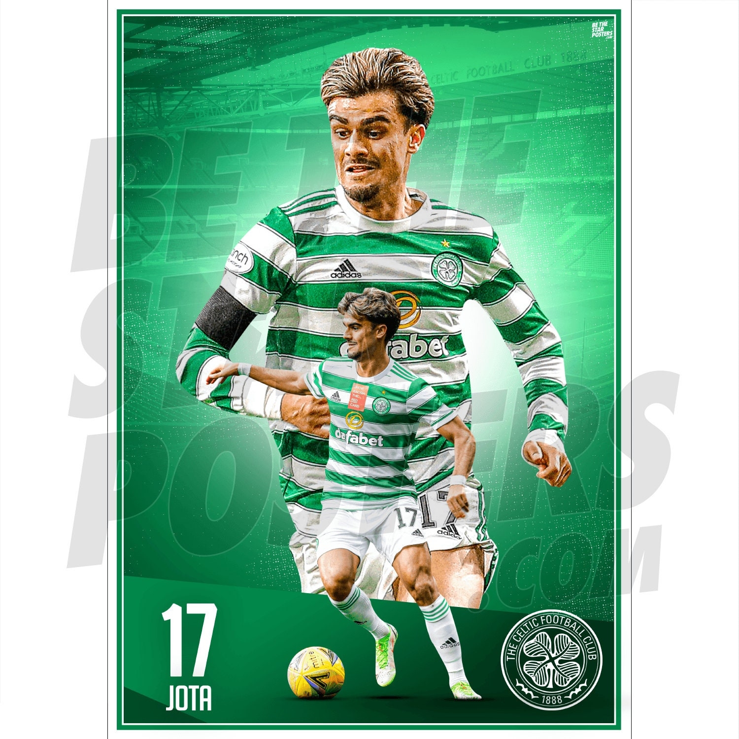 1500x1500 Celtic FC Jota 21 22 Action Poster Officially Licensed, Phone