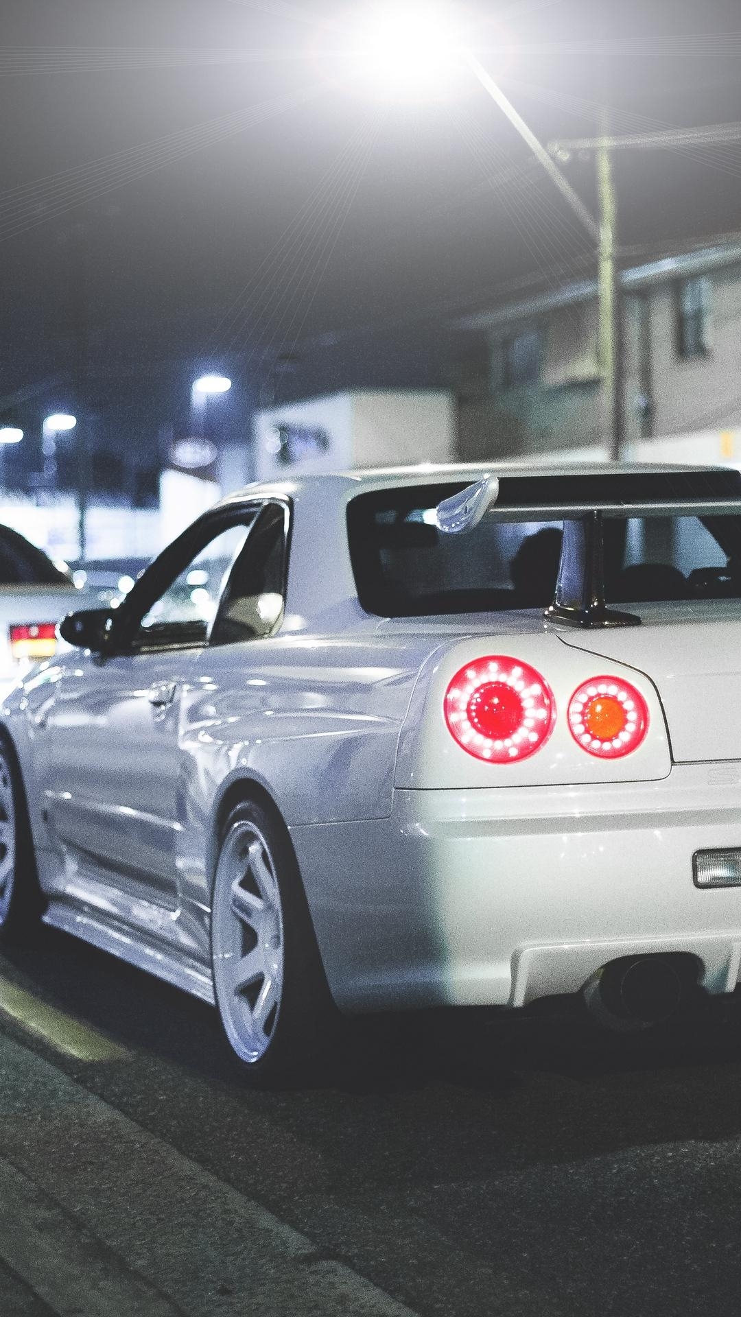 1080x1920 Download Wallpaper  Nissan, Skyline, R Gt R, Rear View, Phone