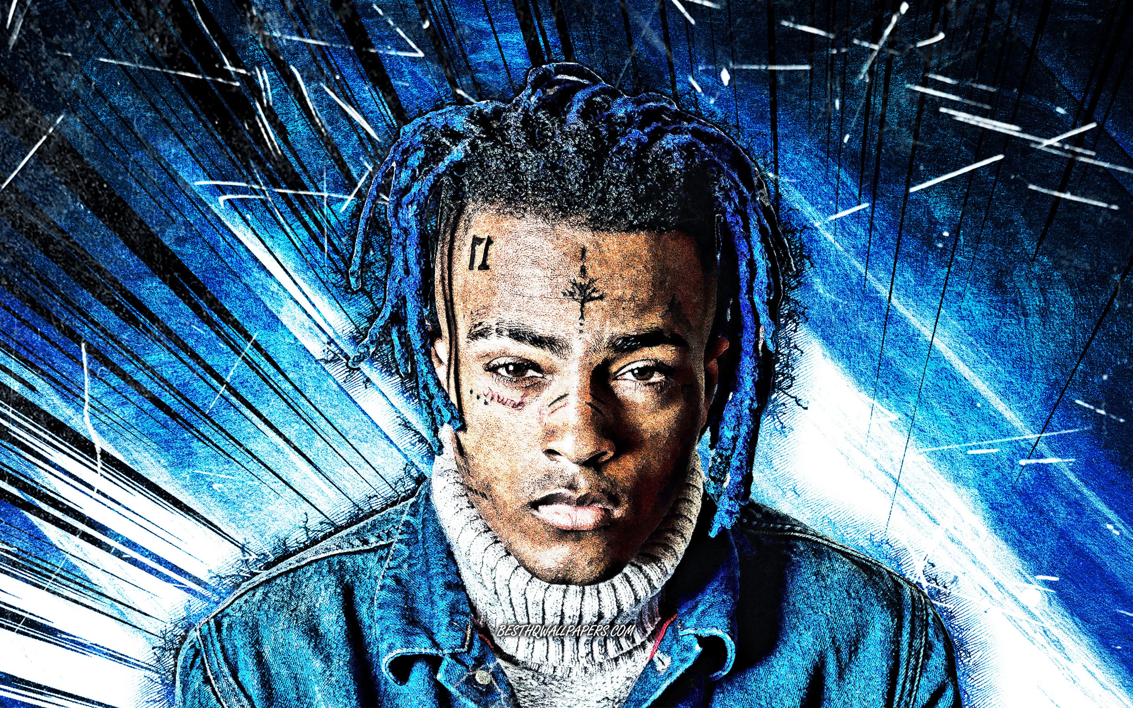 3840x2400 Download wallpaper 4k, XXXTentacion, grunge art, american rapper, Desktop