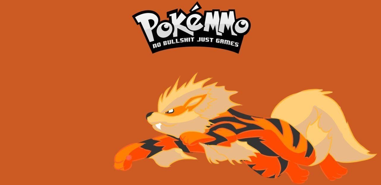 1290x630 PokeMMO Wallpaper Arcanine, Dual Screen