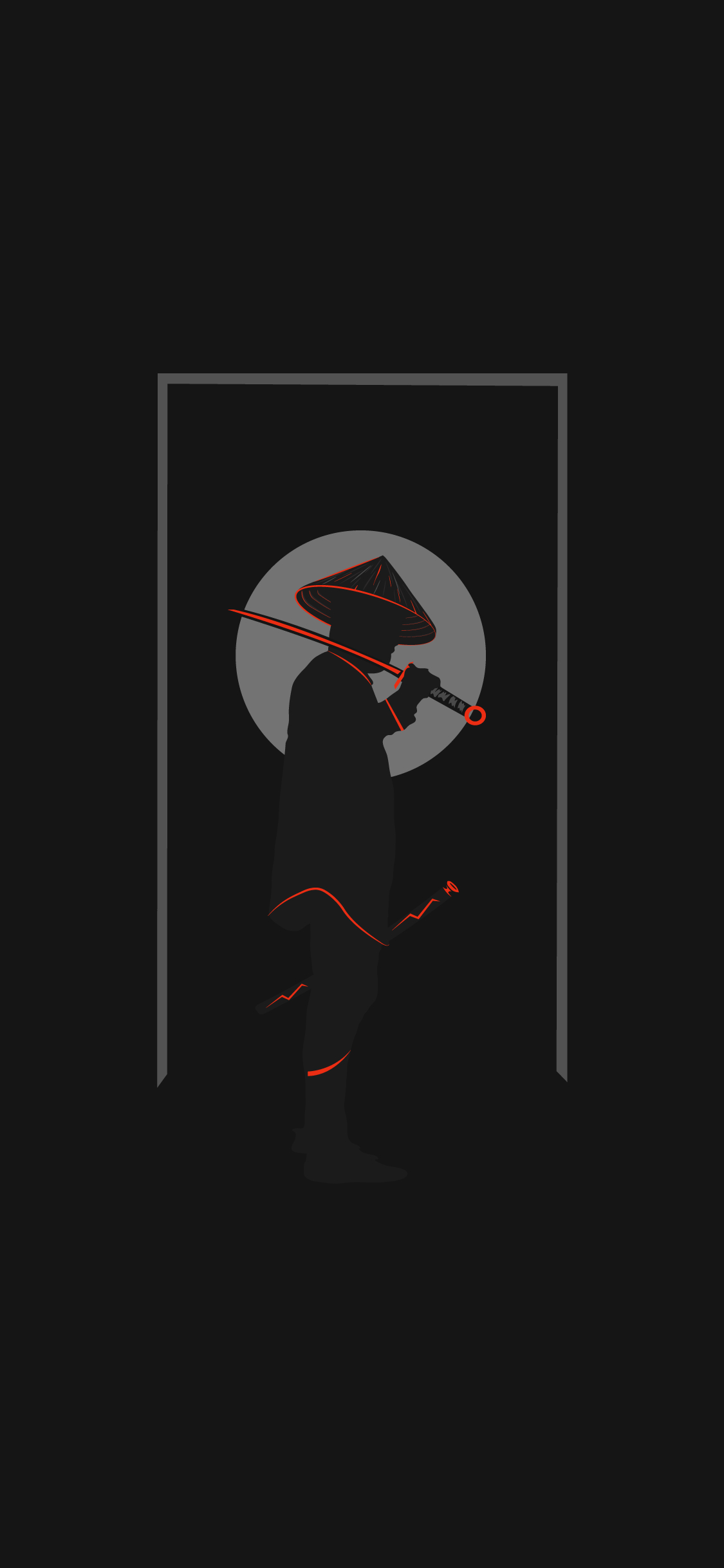 1130x2440 neon green, digital, Ronin, neon, illustration, sword, swordsman, laser swords, antographics, modern, katana, Ninja, samurai, neon glow, minimalism, Moon HD Wallpaper, Phone