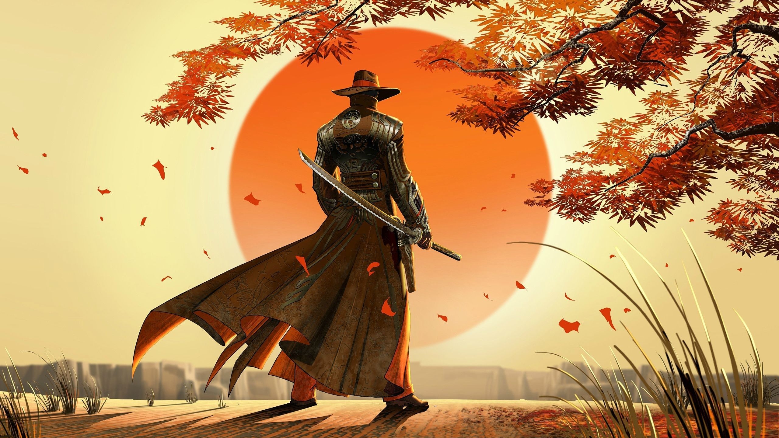 2560x1440 Cowboy Samurai Wallpaper For Tech, Desktop