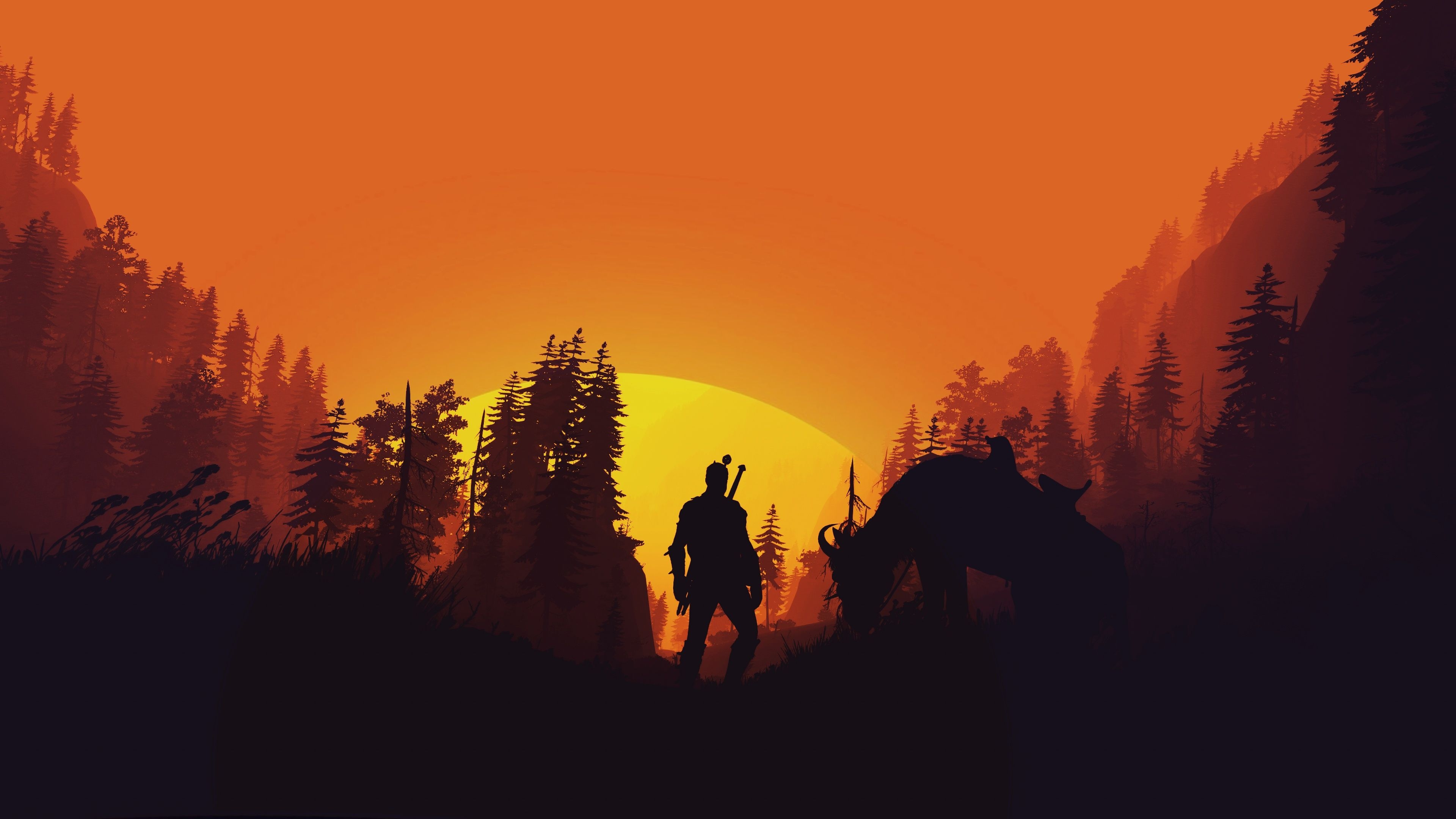 3840x2160 the witcher games, ps4 games, xbox games, pc games, hd, 4k, minimalism, minimalist, Desktop