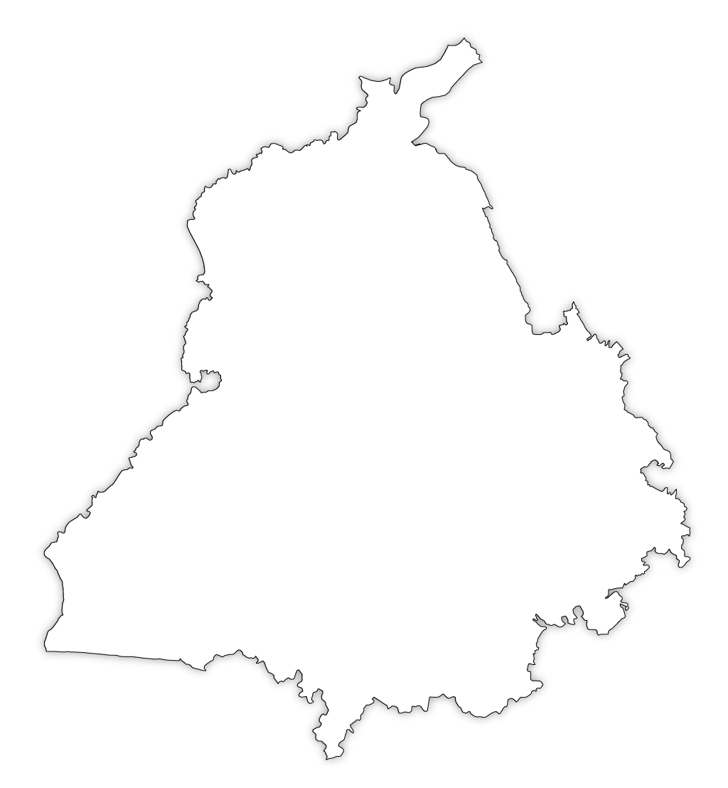 1030x1110 Punjab Outline Map, Punjab Blank Map, Phone