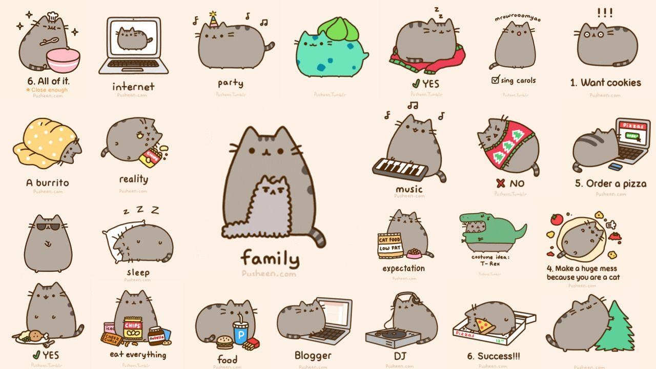 1280x720 Pusheen The Cat, Desktop