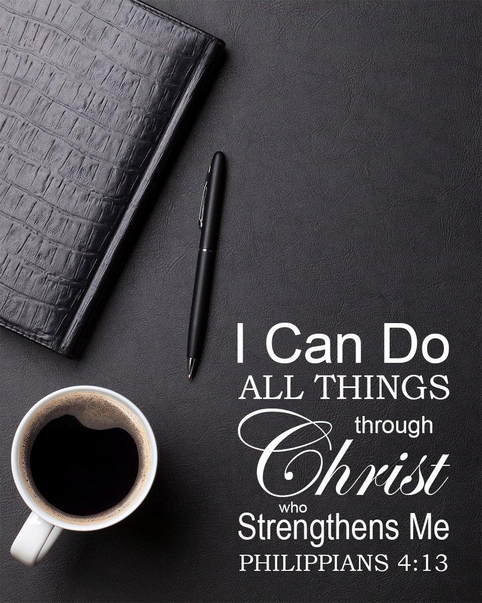 960x1200 Philippians 4:13 I Can Do All Things Through Christ Bible Art, Phone