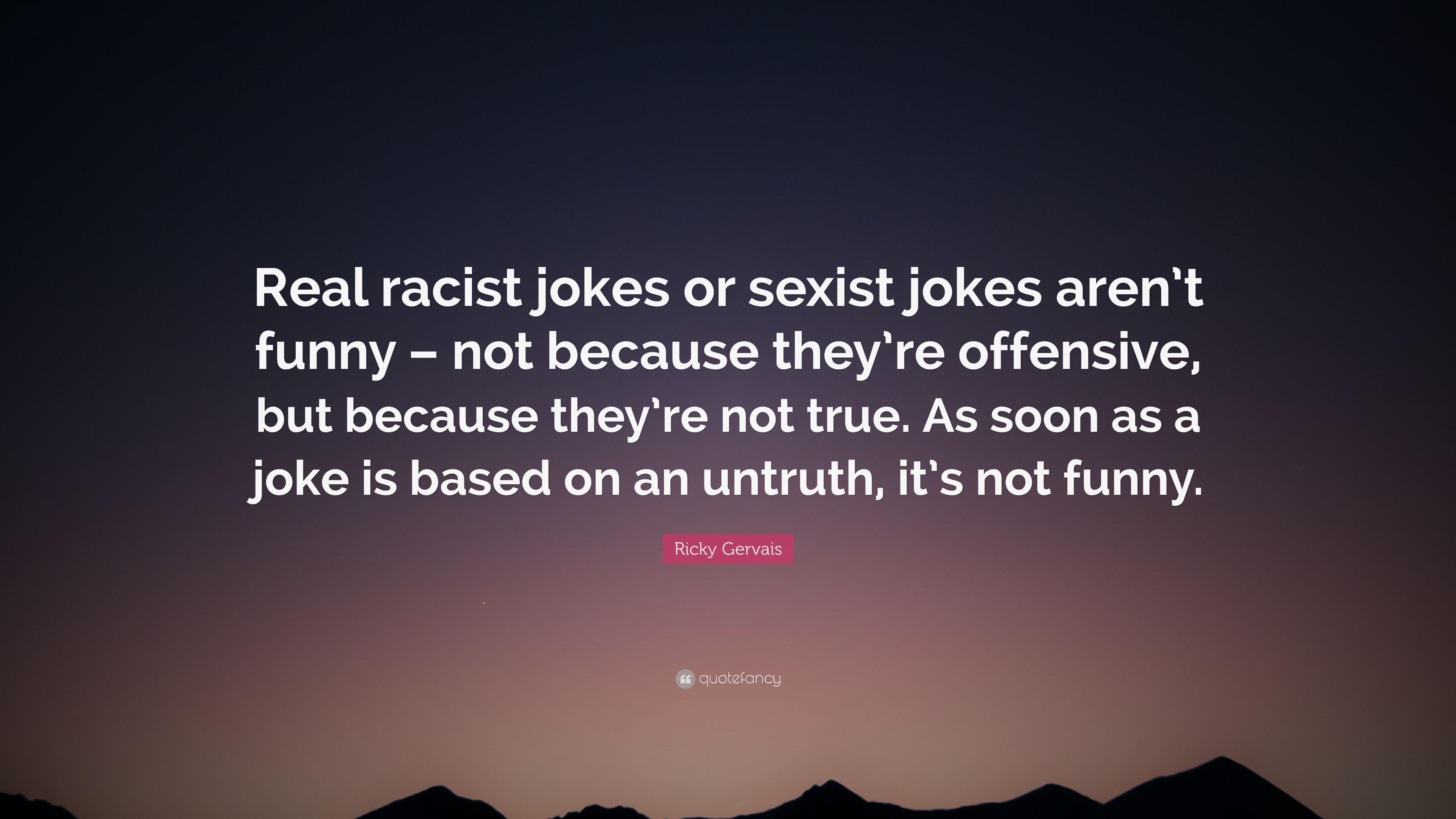 3840x2160 Ricky Gervais Quote: “Real racist jokes or sexist jokes aren't funny, Desktop