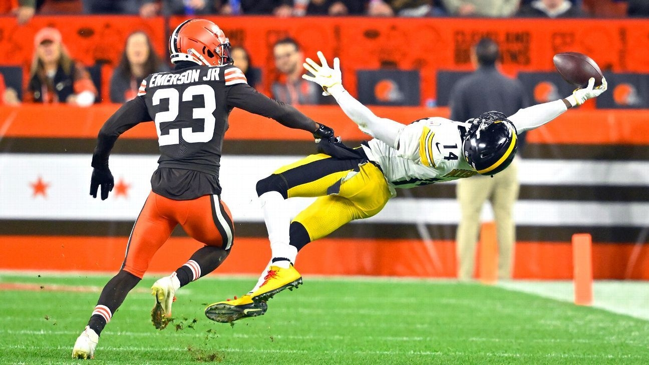 1300x730 George Pickens' One Handed Catch Sets Up Steelers' First Touchdown Against Browns, Desktop