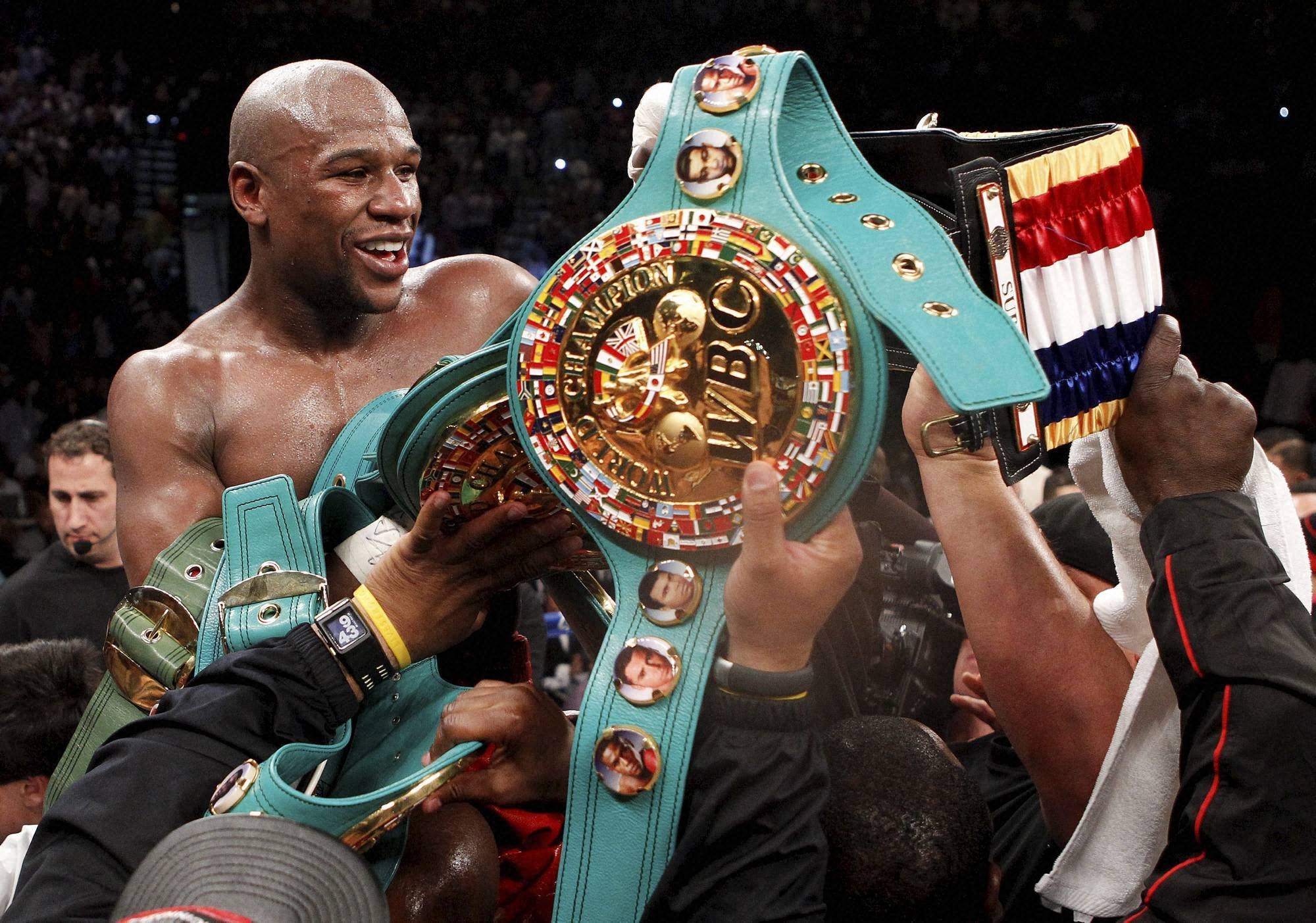 2000x1410 Boxer Floyd Mayweather Jr and his prizes wallpaper and image, Desktop