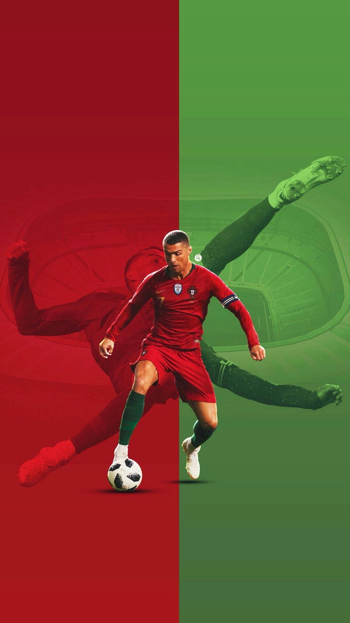 1160x2050 Download Cristiano Ronaldo Cool Red, Phone