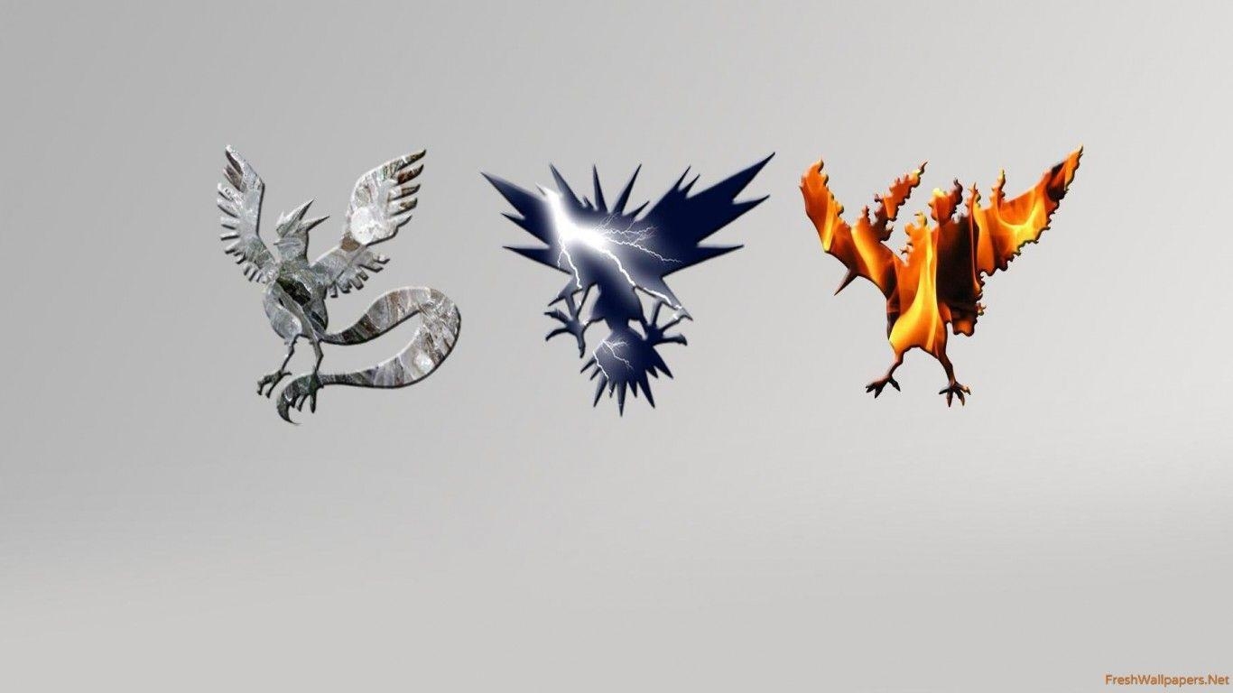 1370x770 Articuno, Zapdos and Moltres, Desktop