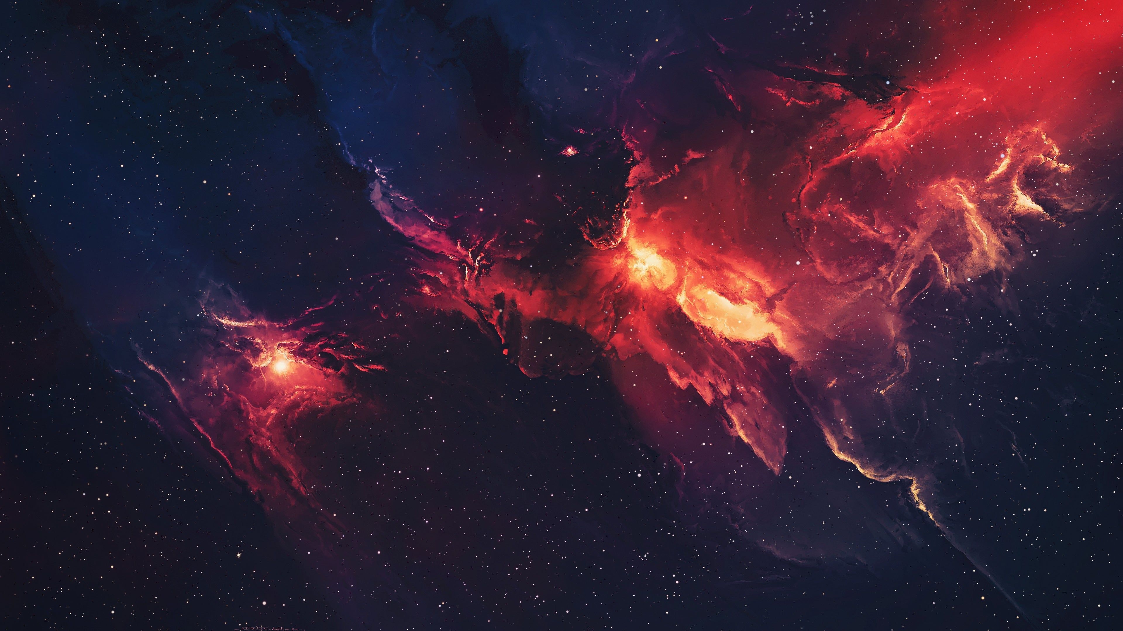 3840x2160 Red and Blue Nebula 4K wallpaper. Nebula wallpaper, Star wallpaper, Nebula, Desktop