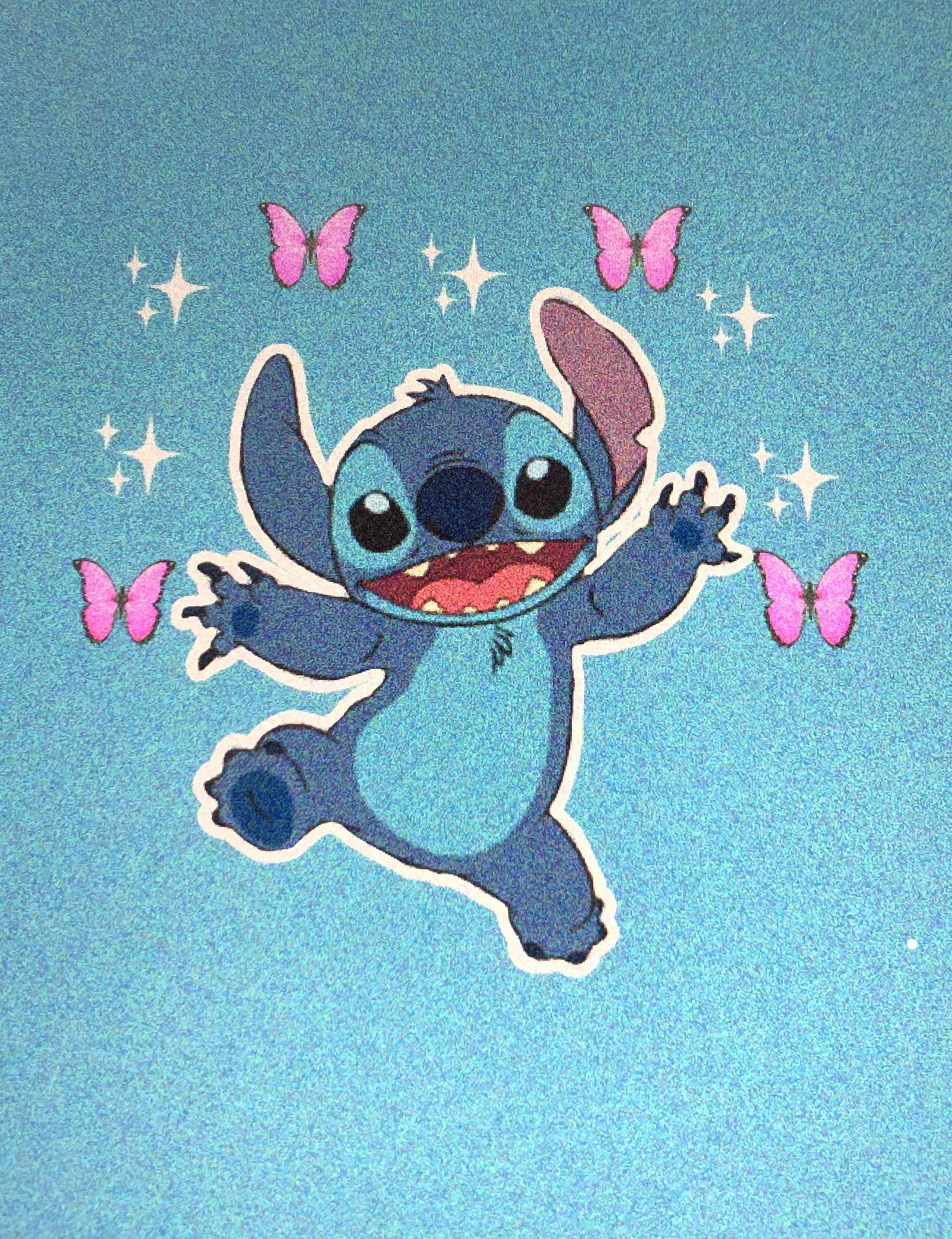 1480x1920 Download Aesthetic Cute Stitch Pink Butterflies Wallpaper, Phone