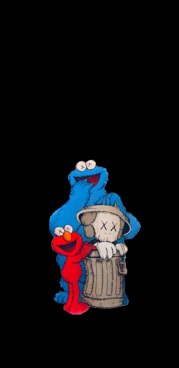 720x1480 Kaws x Sesame street iphone x +++ wallpaper. Kaws wallpaper, Cartoon profile picture, Travis scott wallpaper, Phone