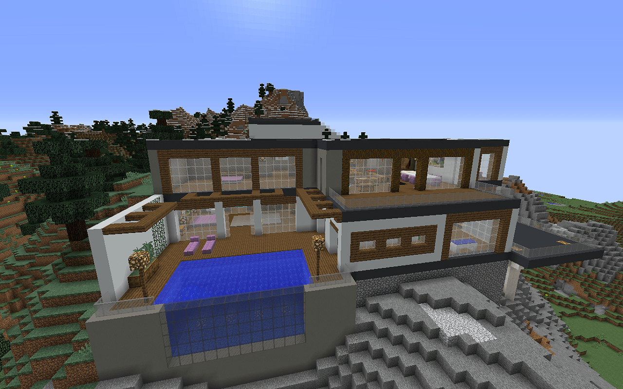 1280x800 Wallpaper, Minecraft, house, Desktop