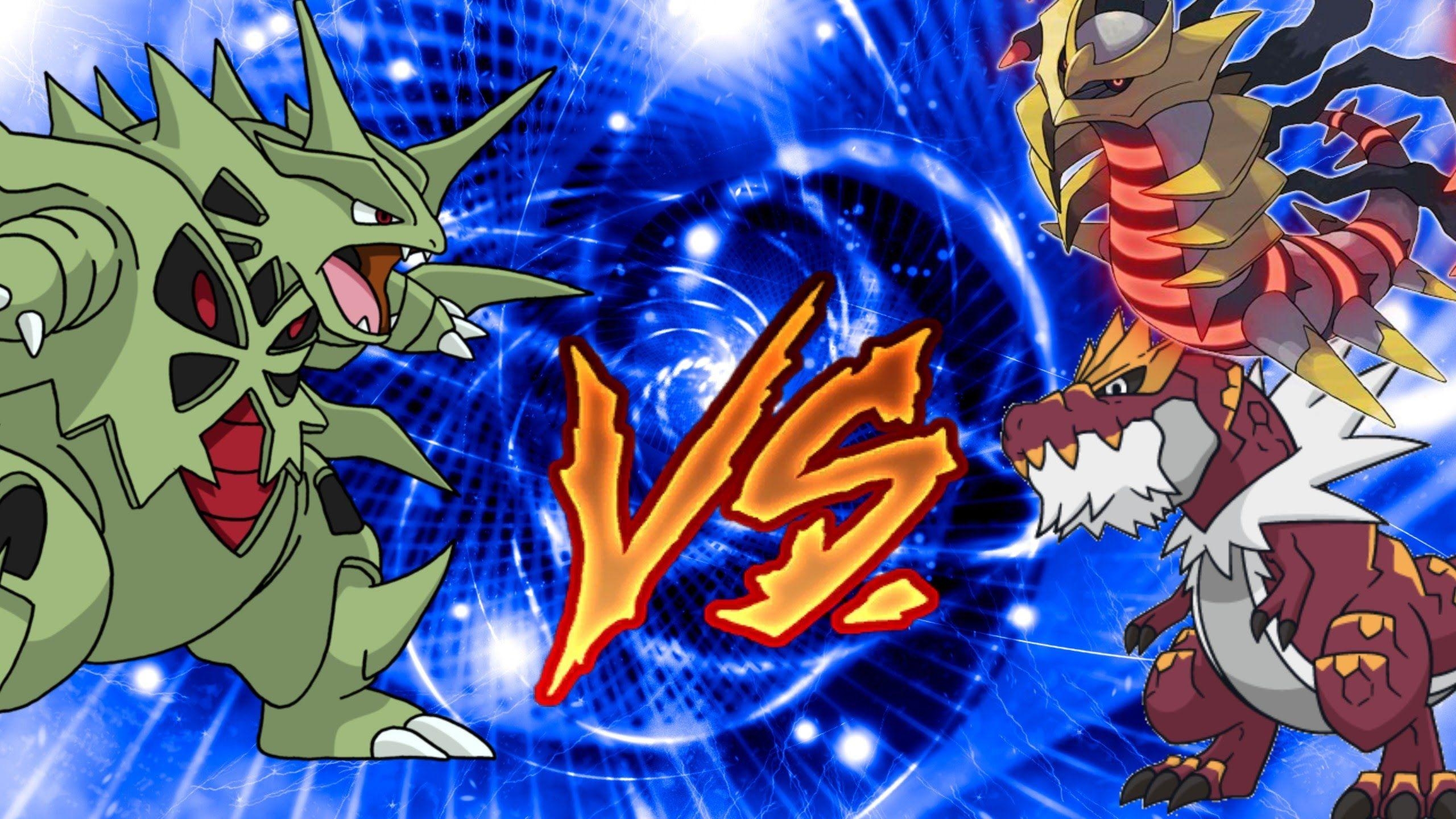 2560x1440 Pokemon TCG Tyrantrum Giratina vs Tyranitar, Desktop